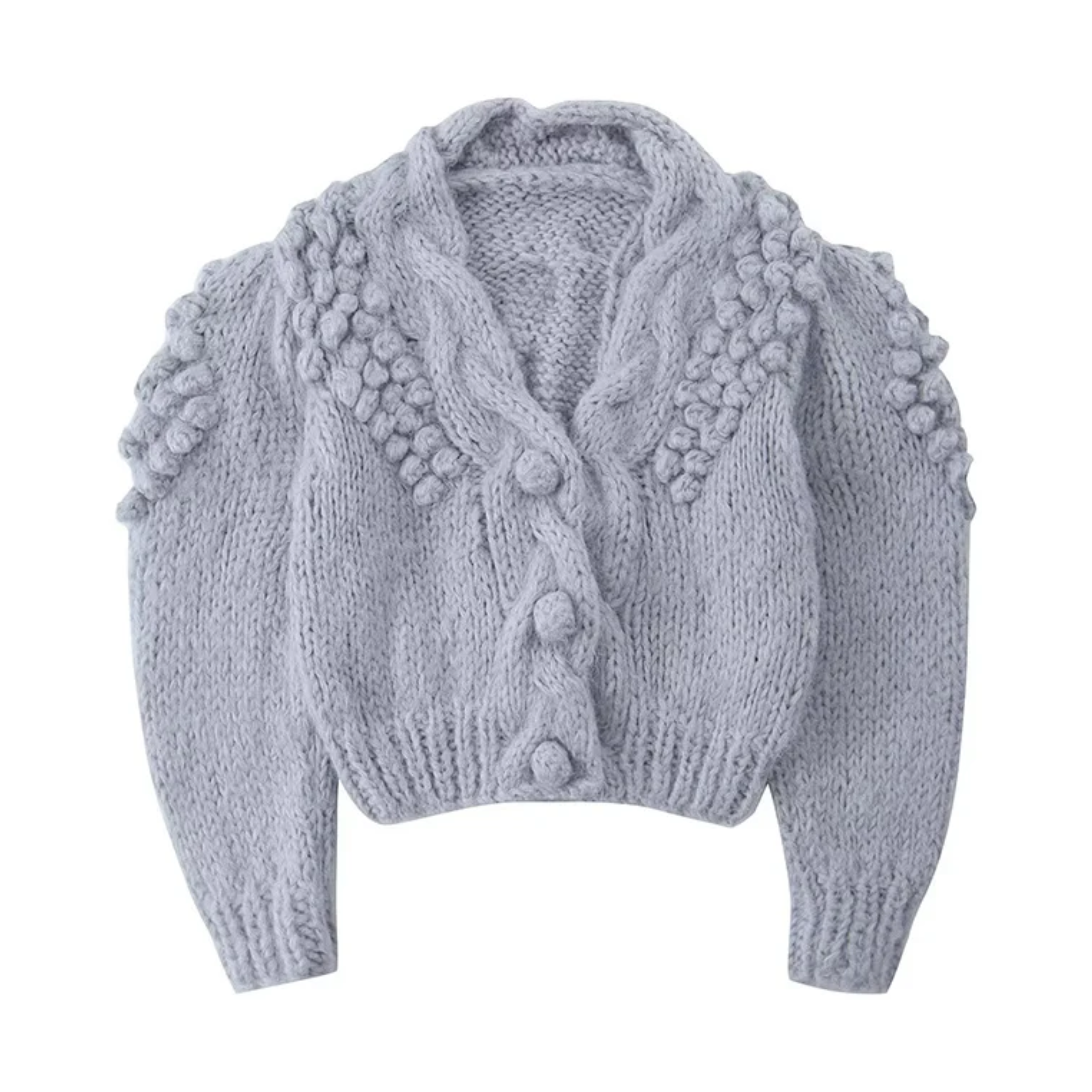 Pre Order:  Crochet Knitted Cropped Cardigan Sweater