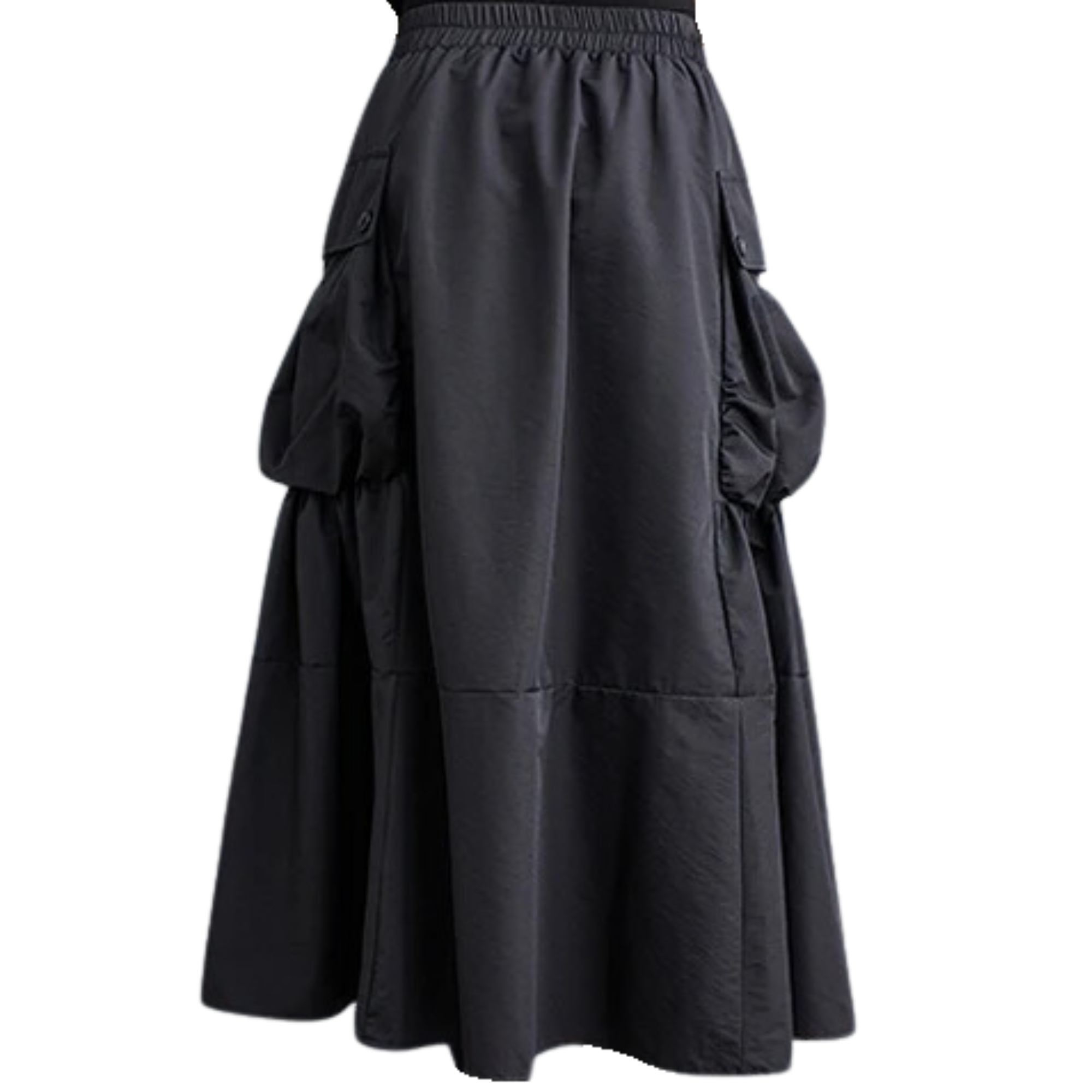 Pre Order:  A-line Pleated Big Pocket Skirt