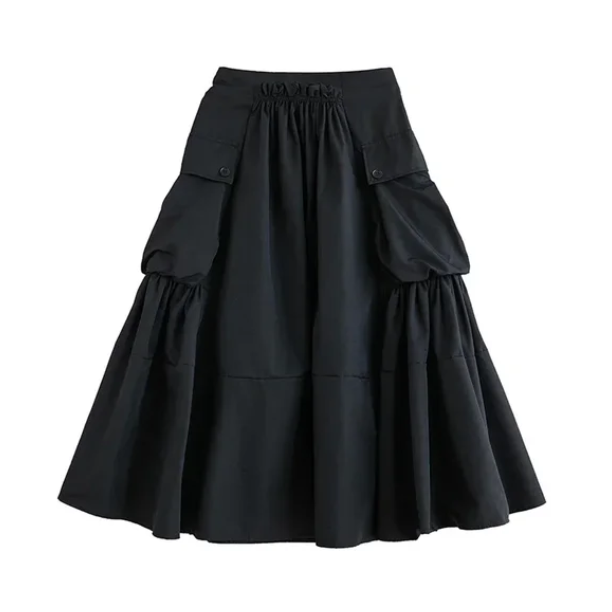 Pre Order:  A-line Pleated Big Pocket Skirt