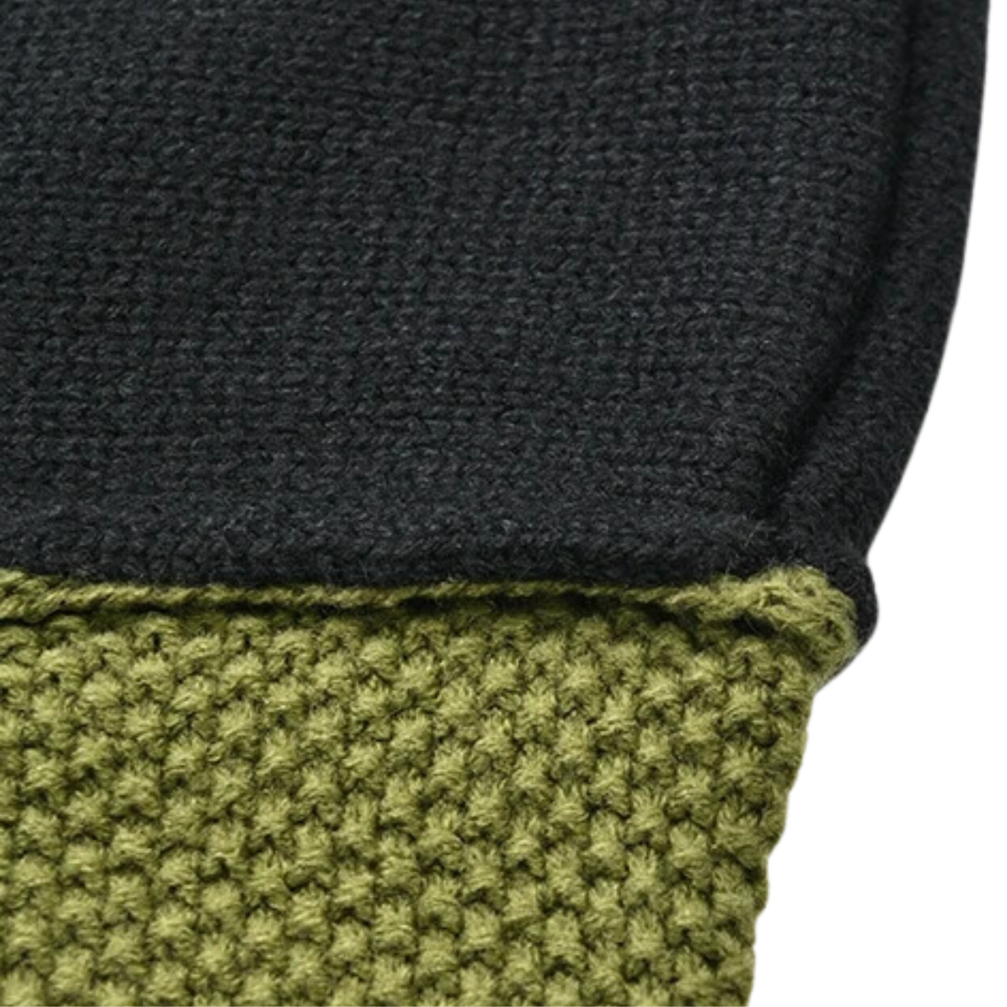 Pre Order:  Colorblock Knitted Green Pullover Sweater