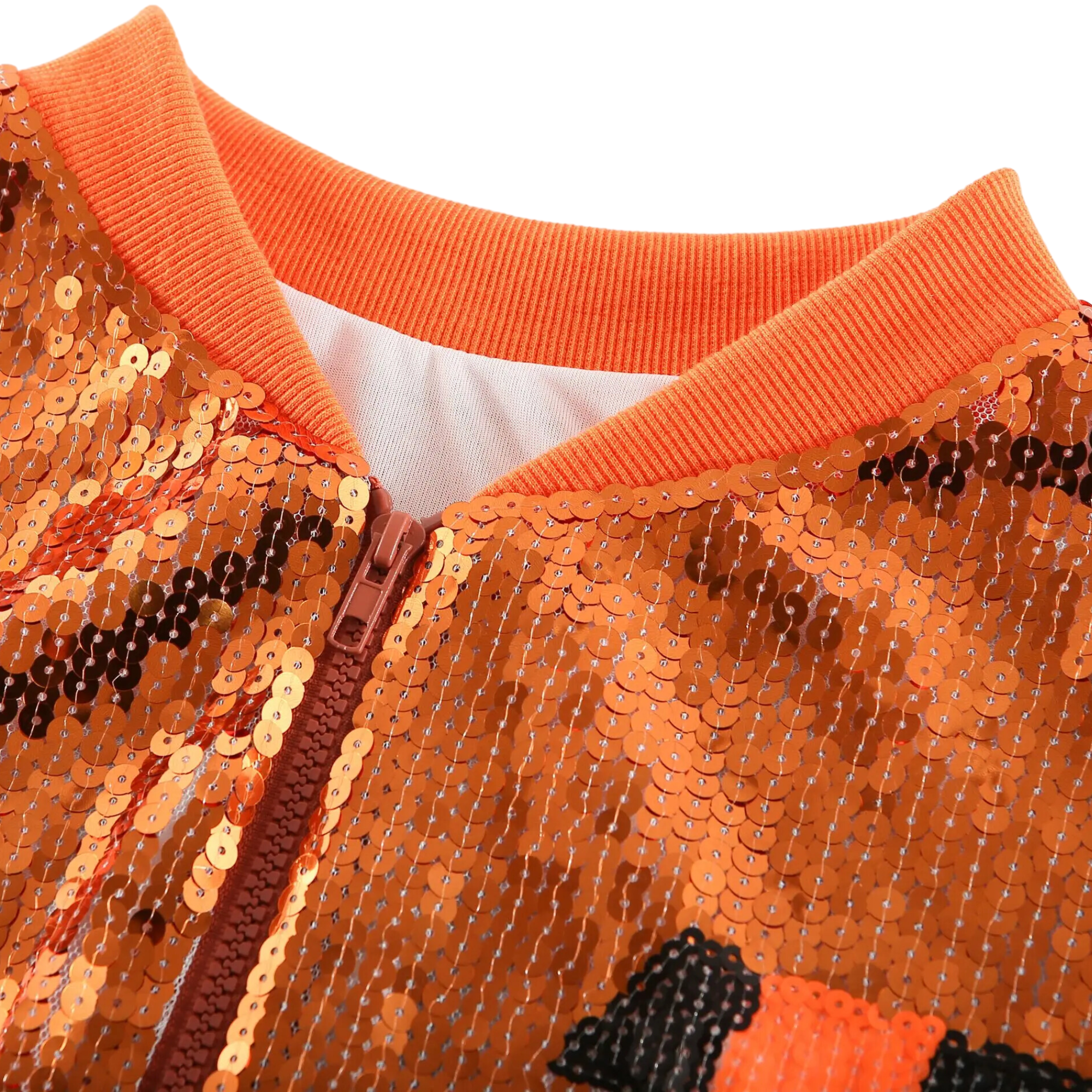 Pre Order:  Orange Sequined Letter B Jacket