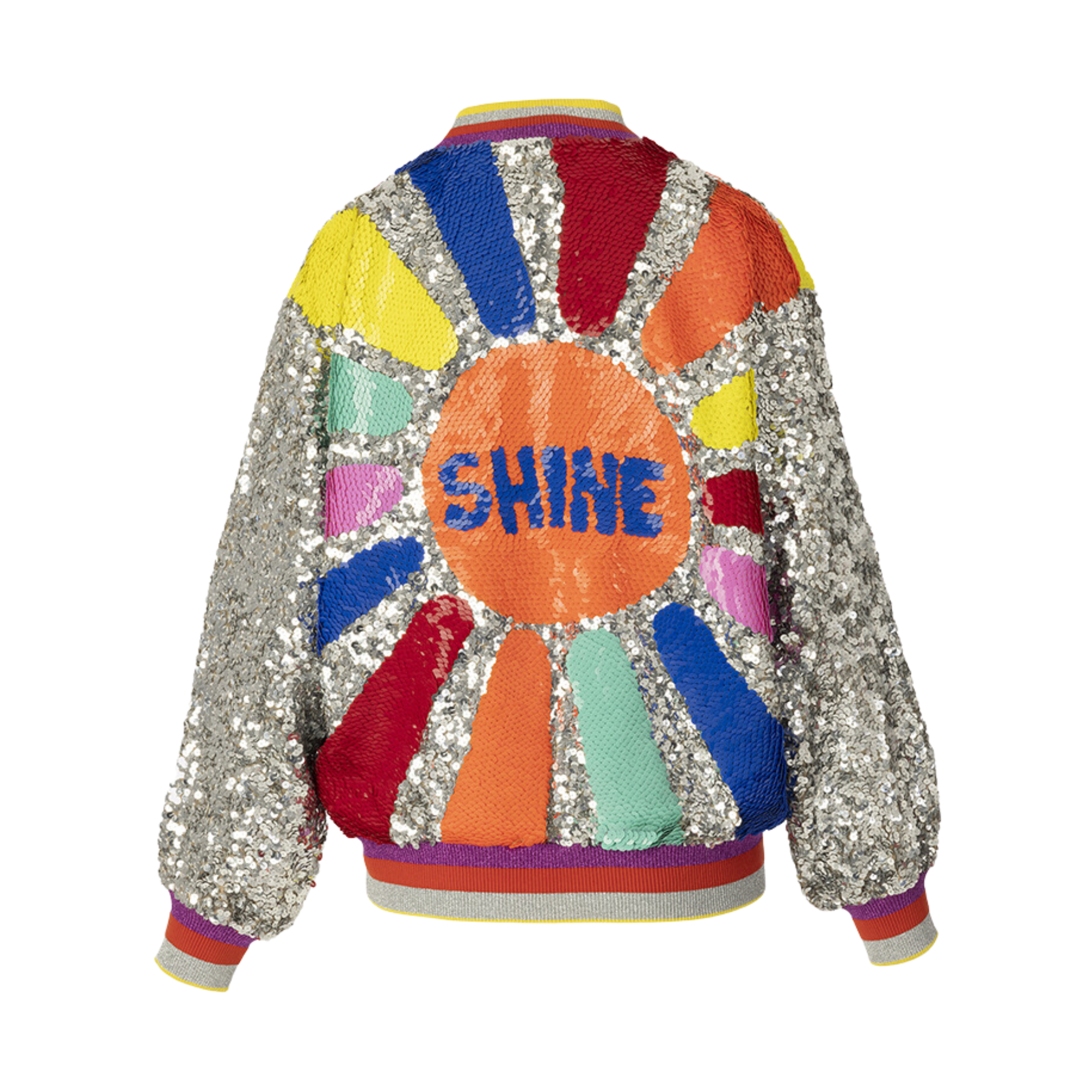 Pre Order:  Multicolor Sequined Loose Zipper Jacket