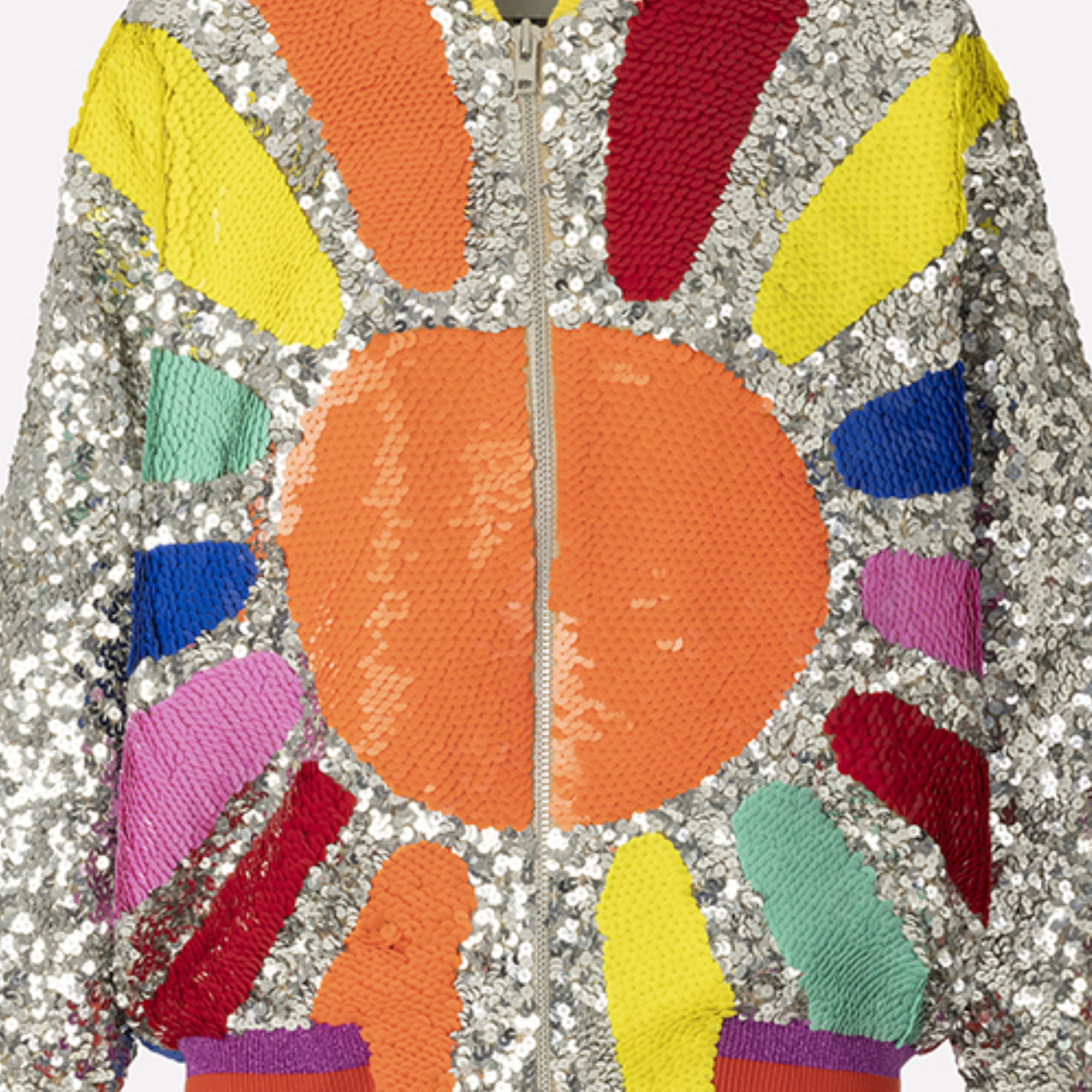 Pre Order:  Multicolor Sequined Loose Zipper Jacket