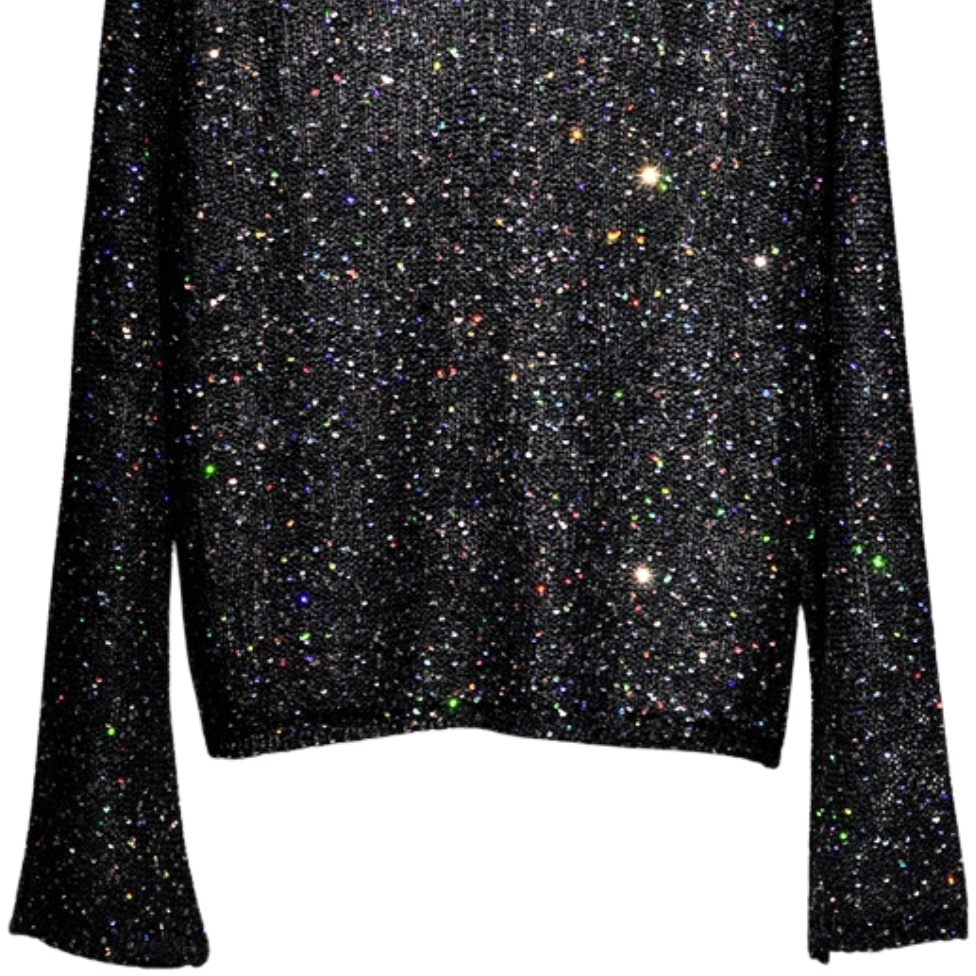 Pre Order:  Knitted Sequined Hollow-Out Sweater