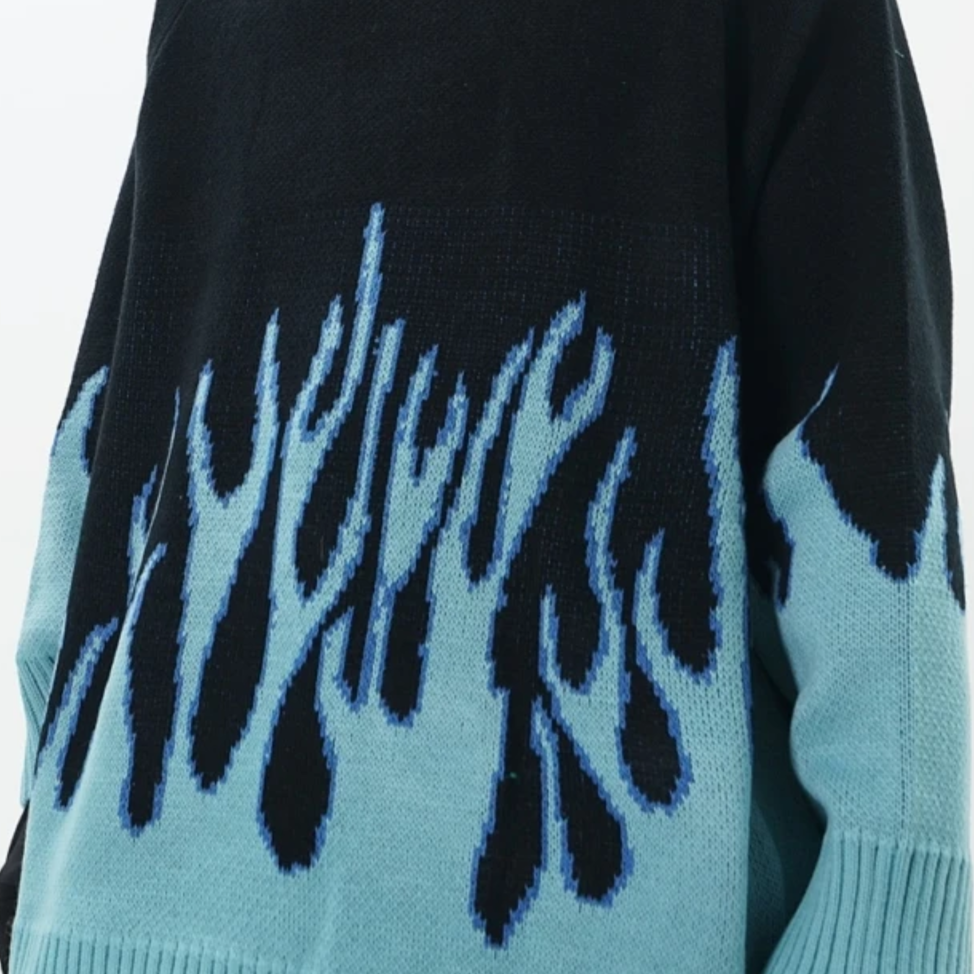 Pre Order:  Flame Knitted O-Neck Loose Sweater