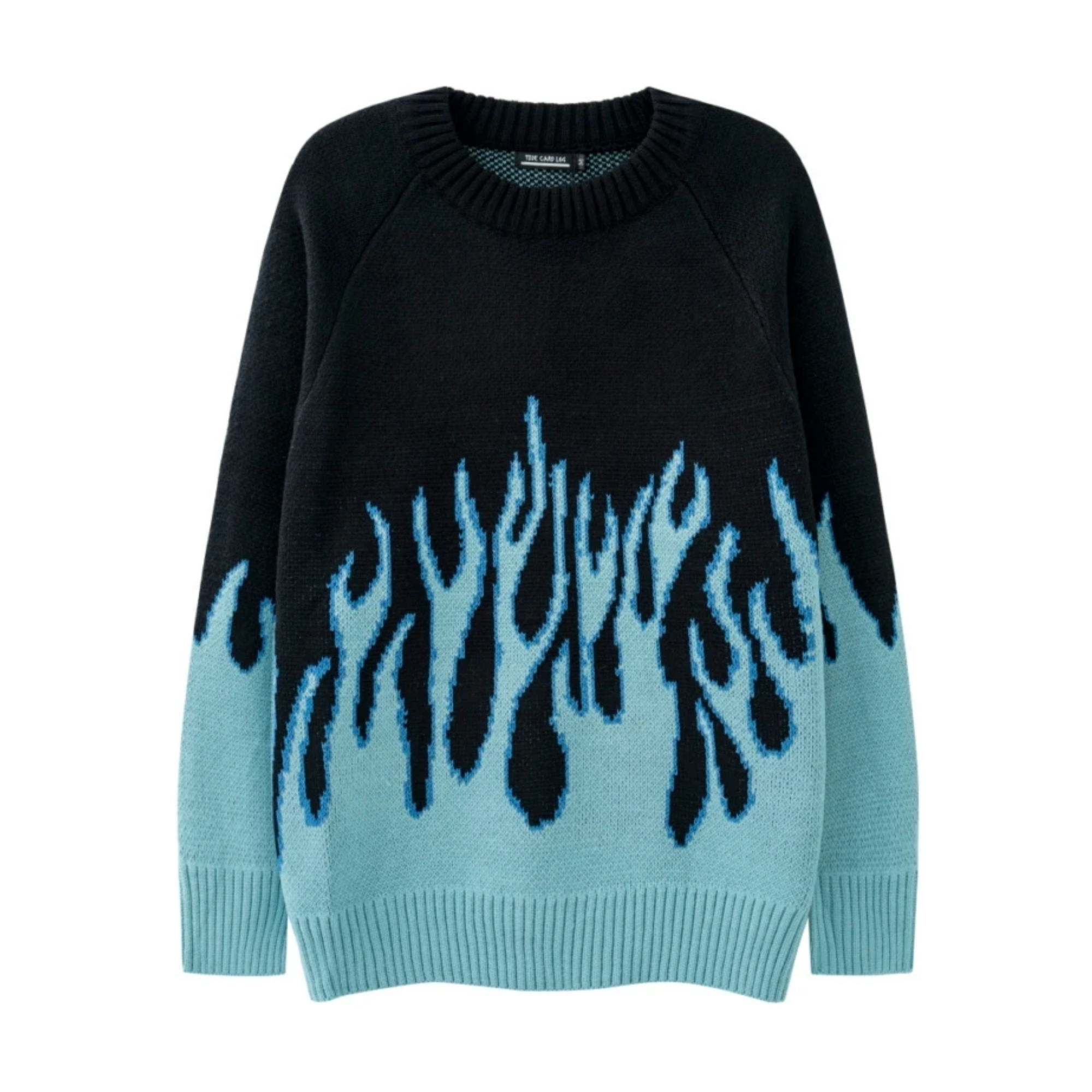 Pre Order:  Flame Knitted O-Neck Loose Sweater