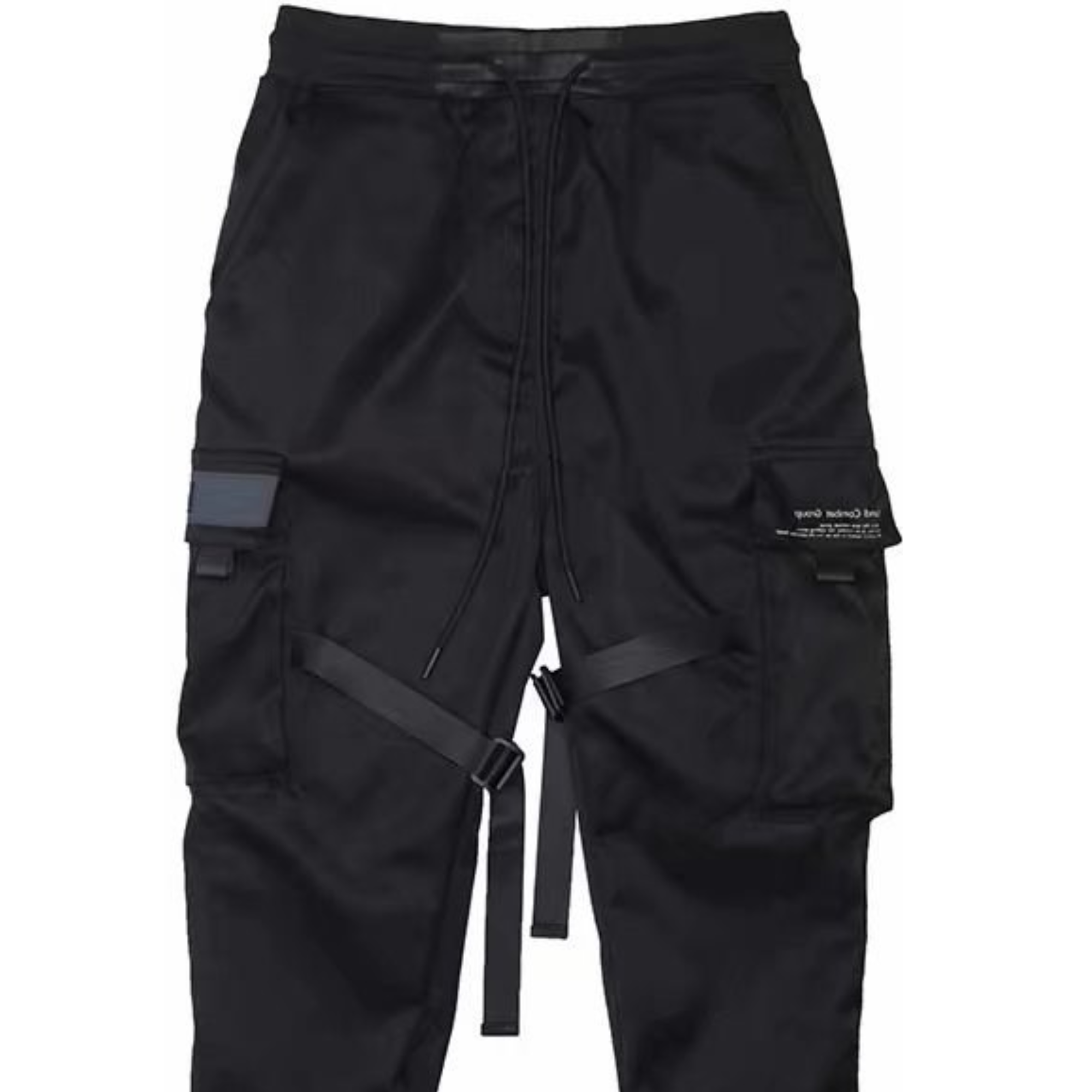 Black Multiple Pockets Trouser Pants