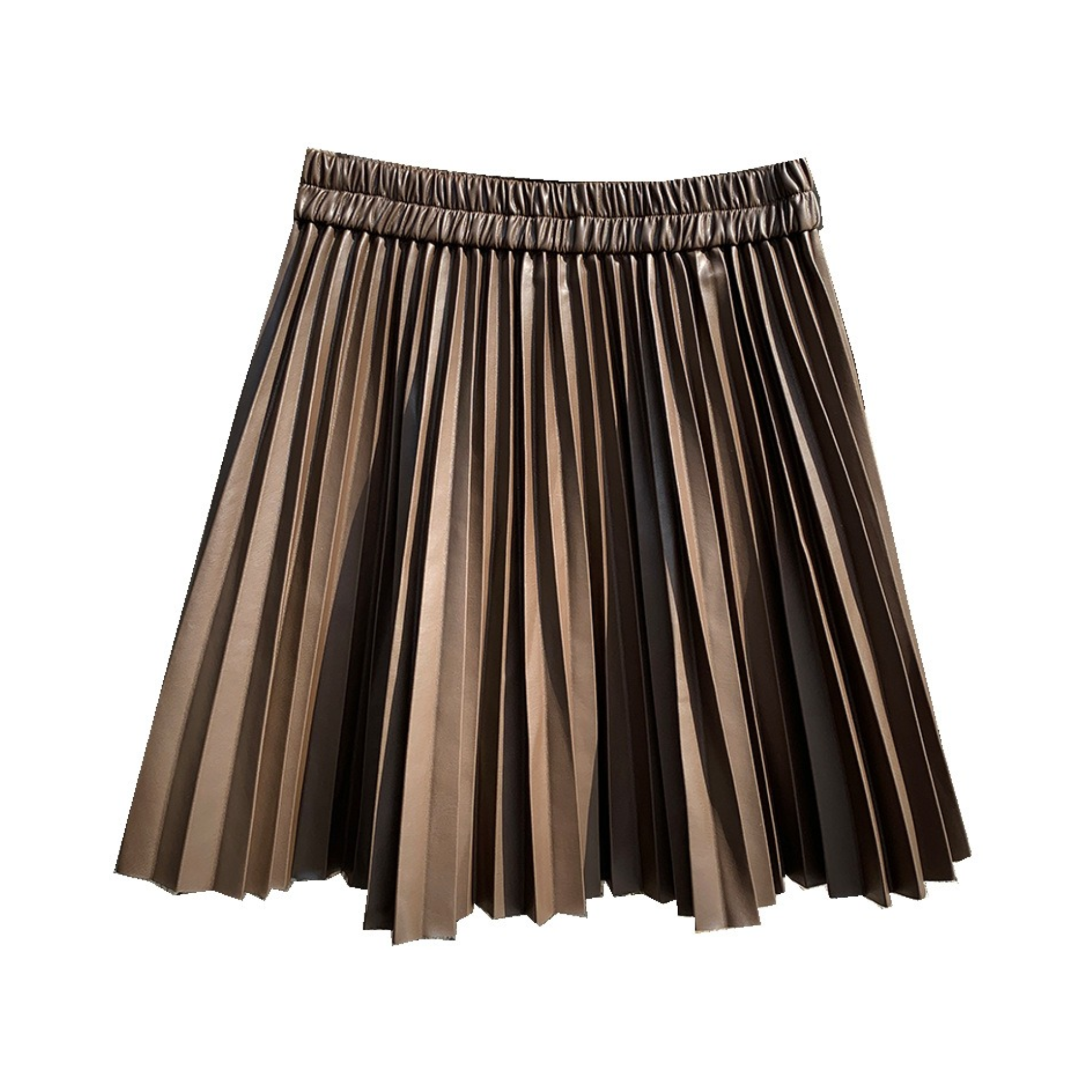 Pre Order:  Faux Leather Pleated Mini Skirt