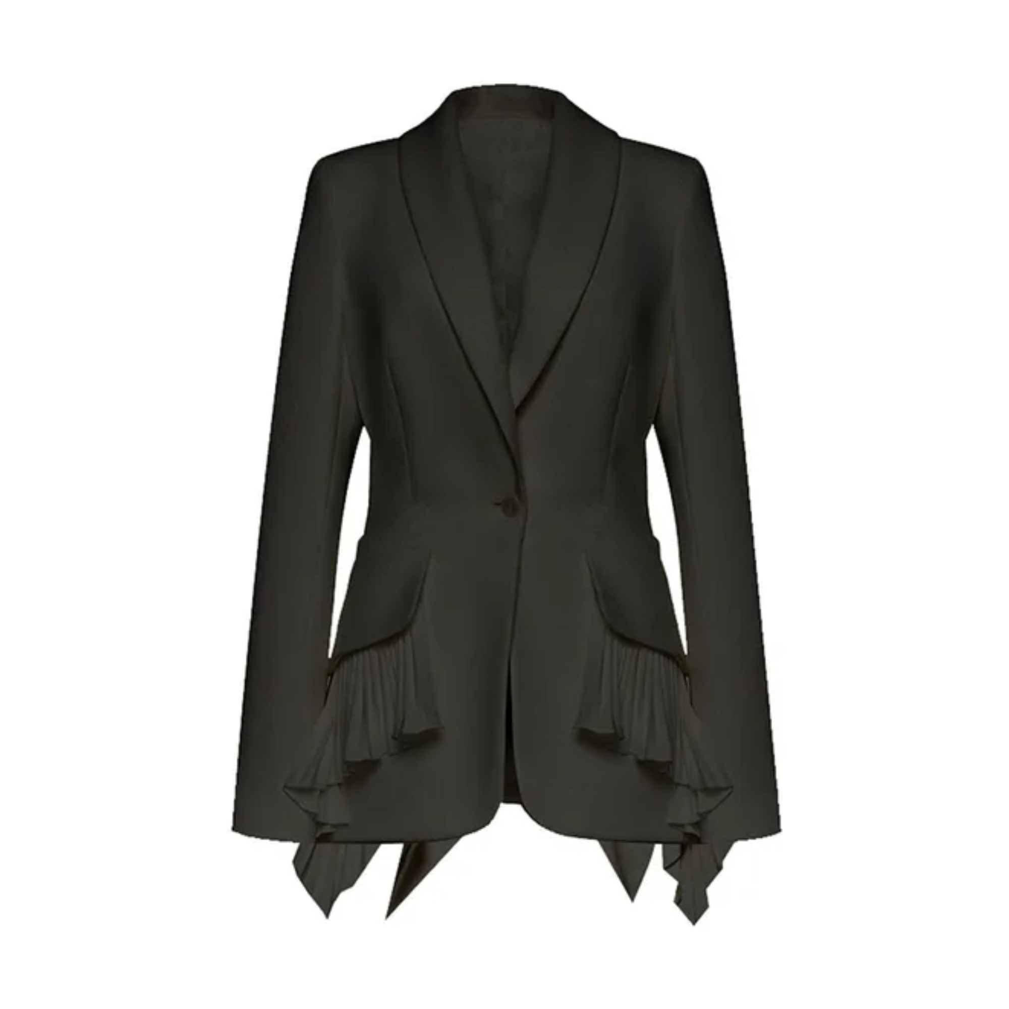 Pre Order:  Spliced Notched Collar Blazer