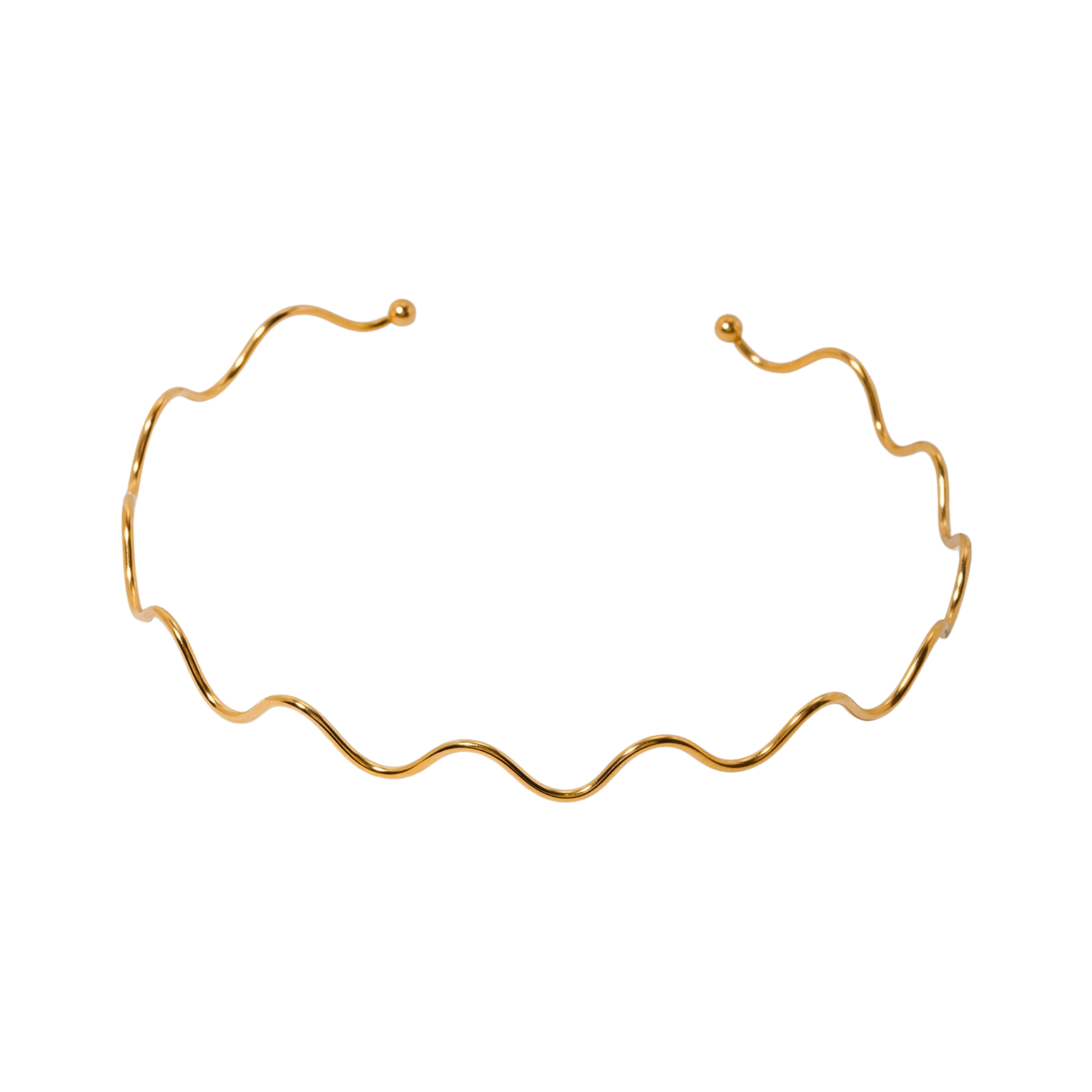 Pre Order:  Waves Gold Plated Choker Necklace