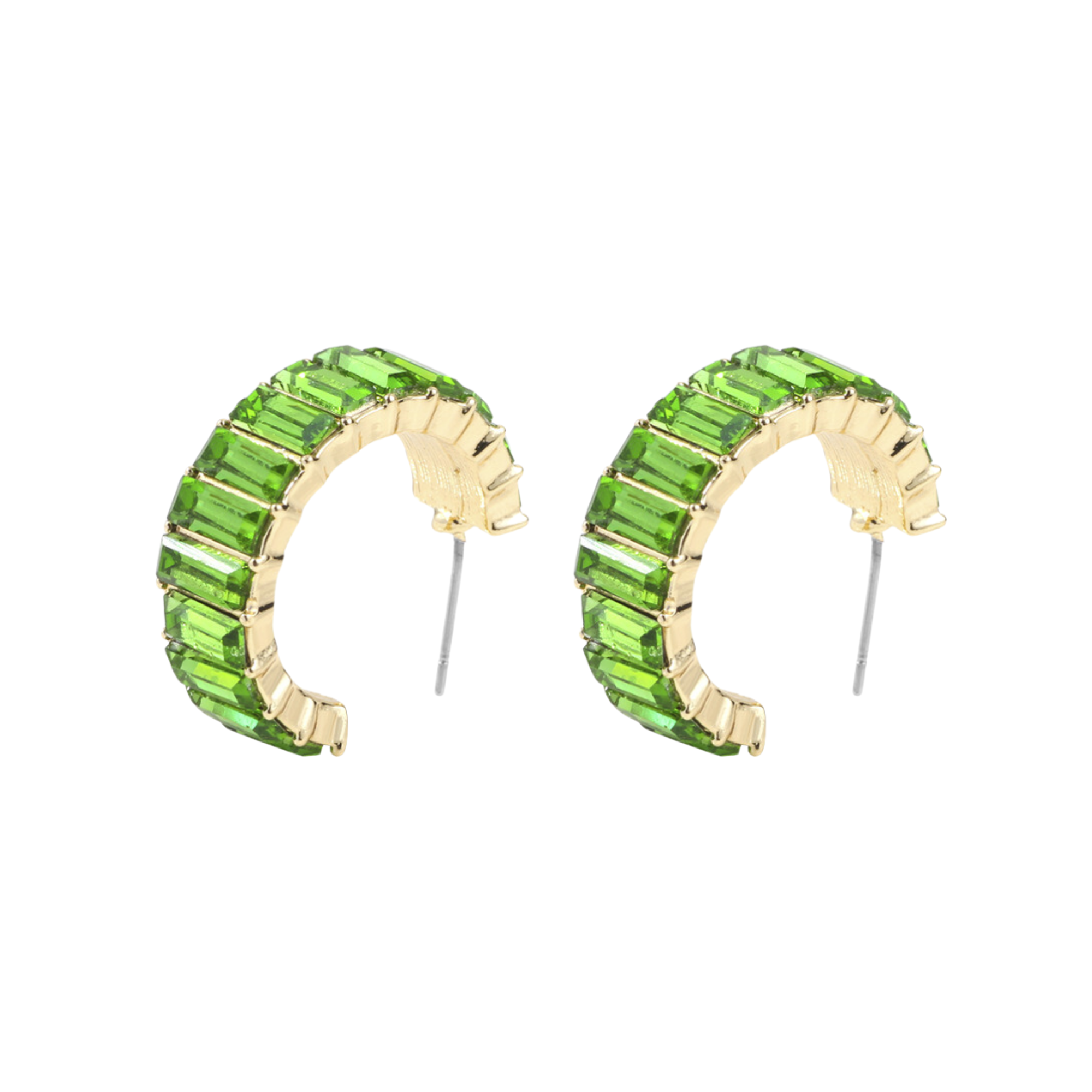 Pre Order:  C-Hoop Colored Glass Earrings