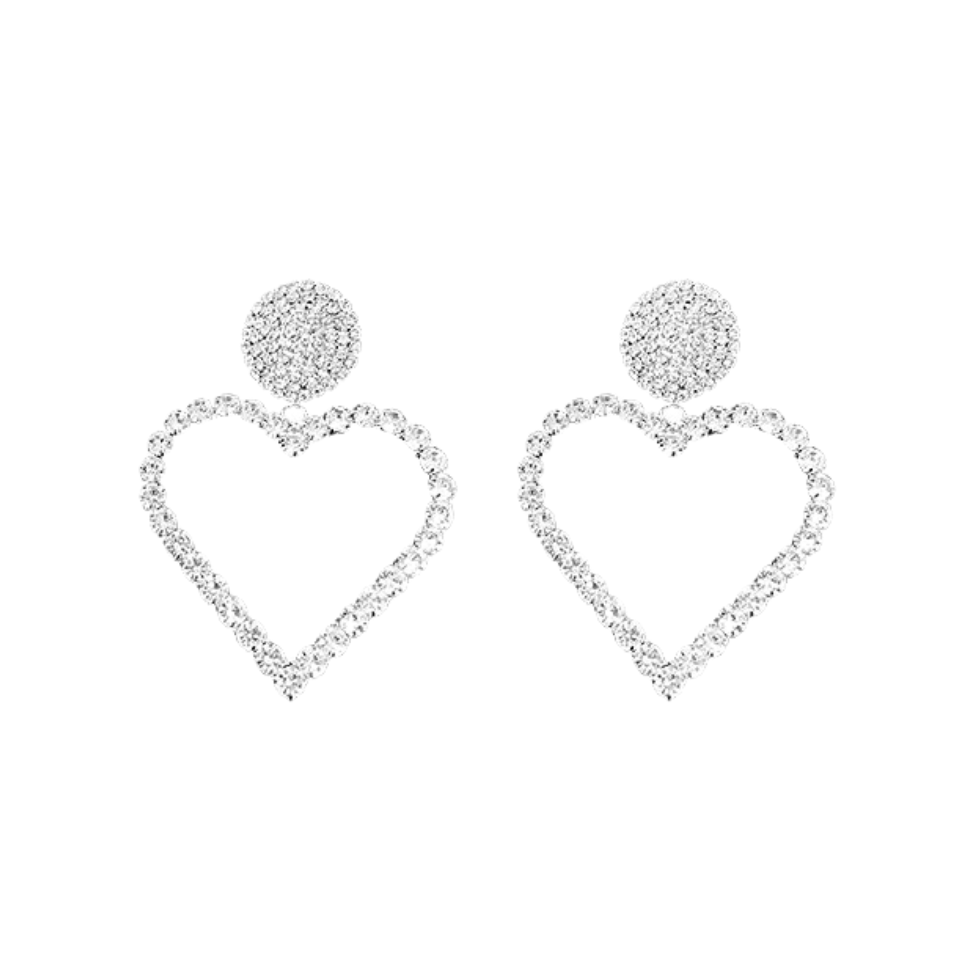 Pre Order:  Dangling Hearts Rhinestones Earrings