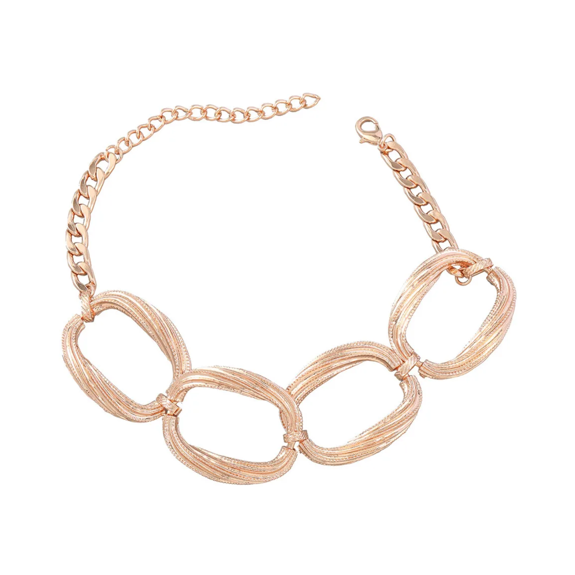 Pre Order:  Textured Linked Rings Choker