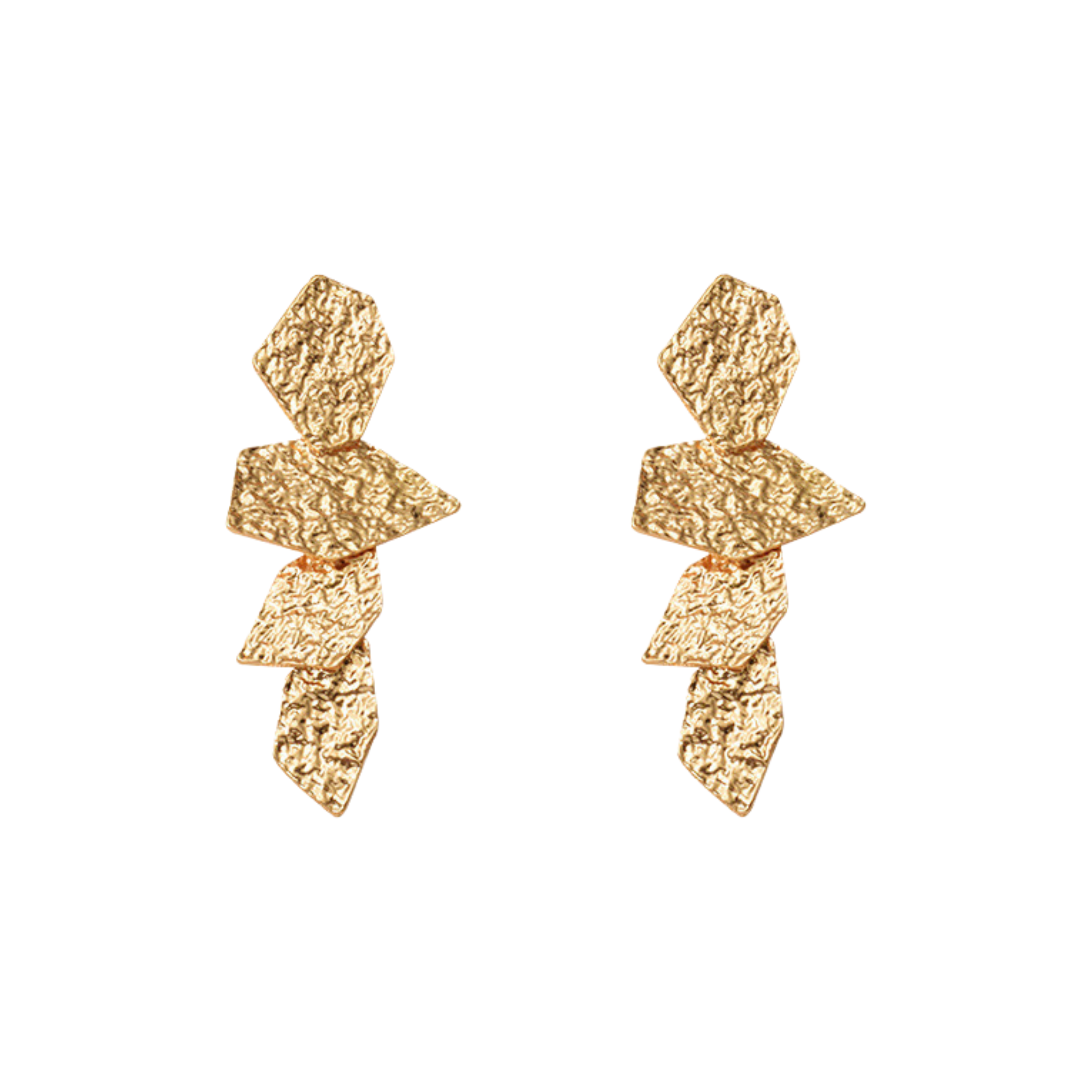 Pre Order:  Linked Textured Chips Earrings