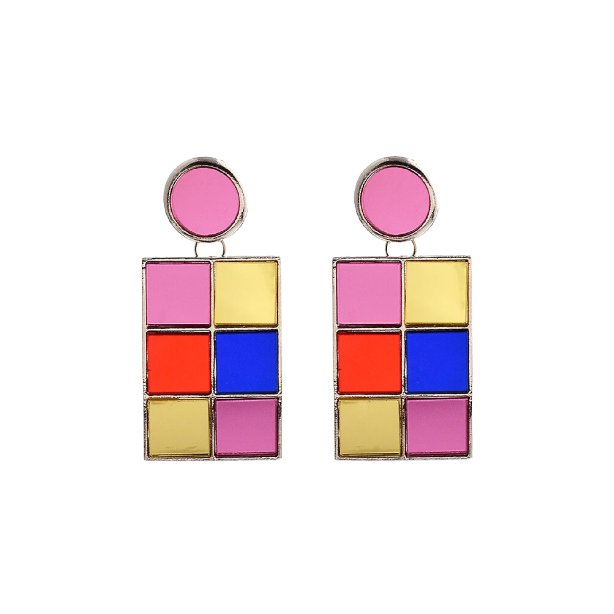 Pre Order:  Color Palette Glass Dangling Earrings