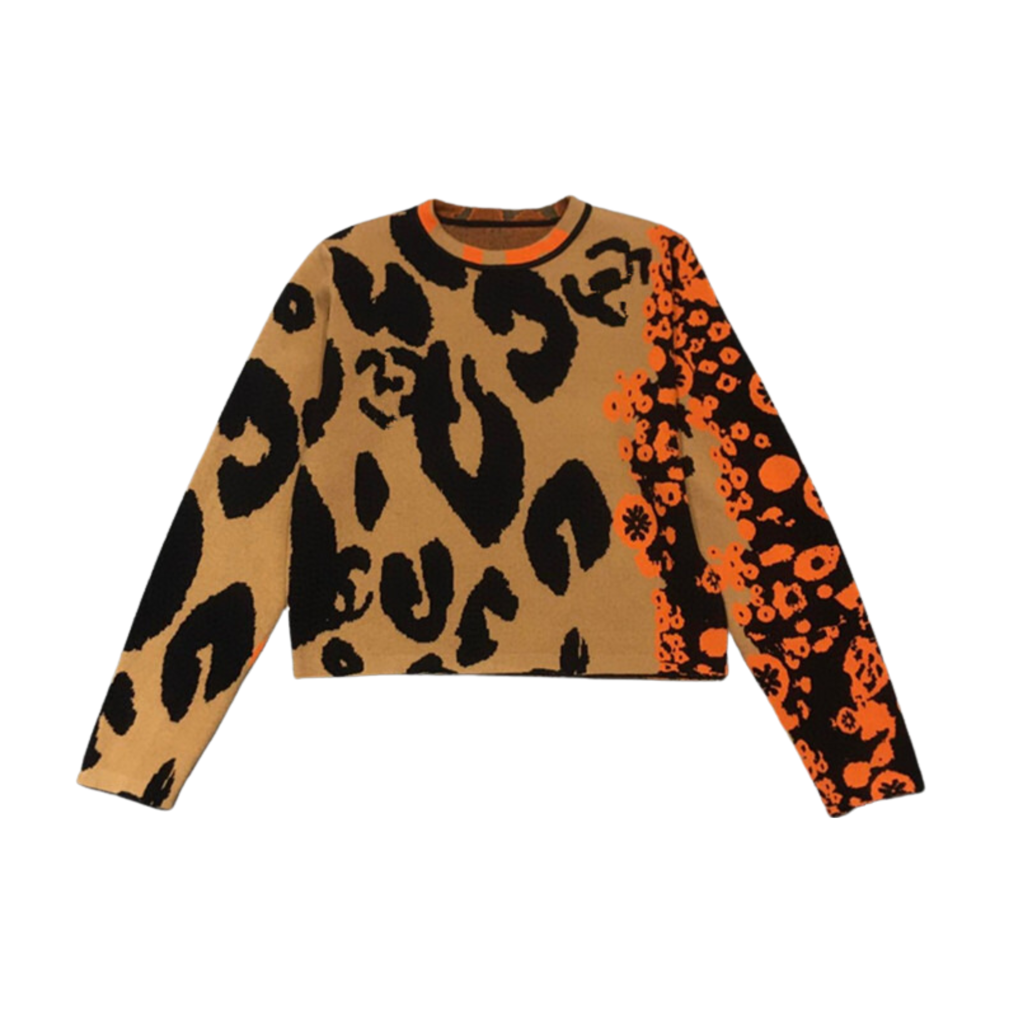 Pre Order:  Leopard Round Neck Knit Sweater