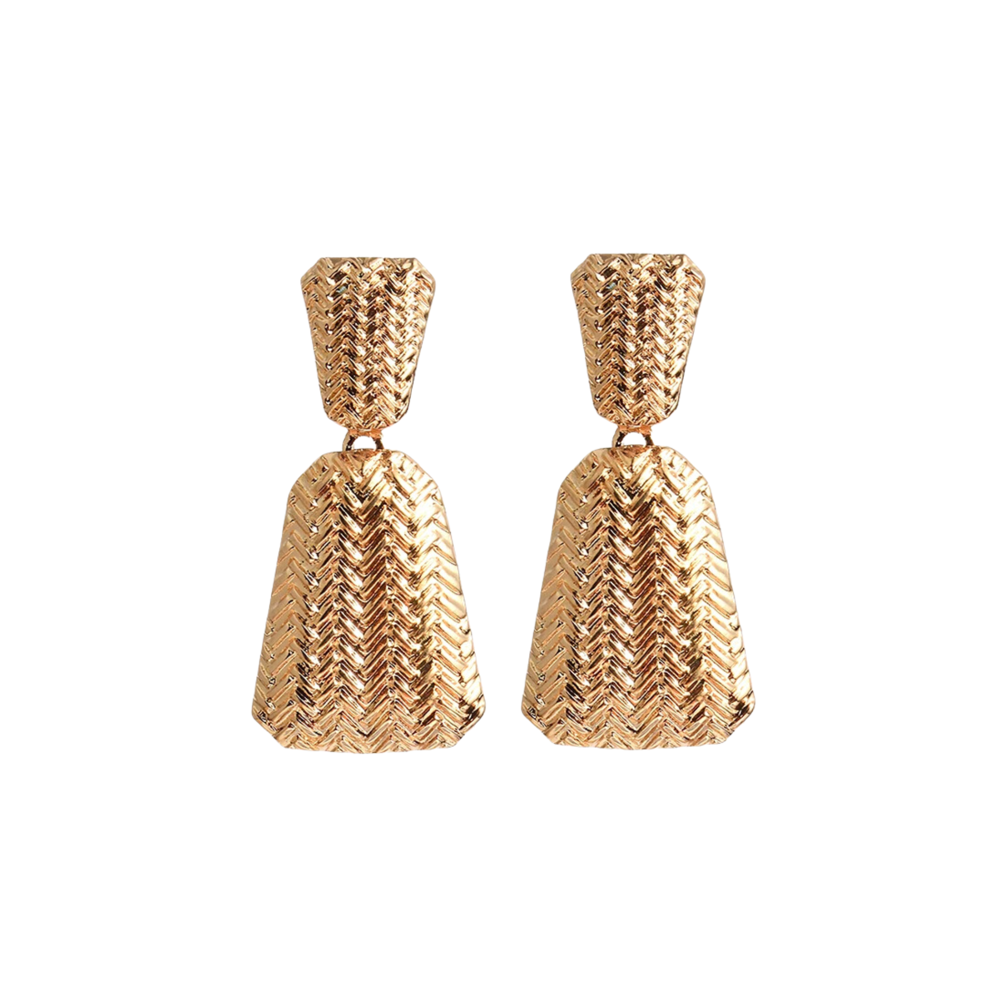 Pre Order:  Basket Weave Texture Drop Earrings