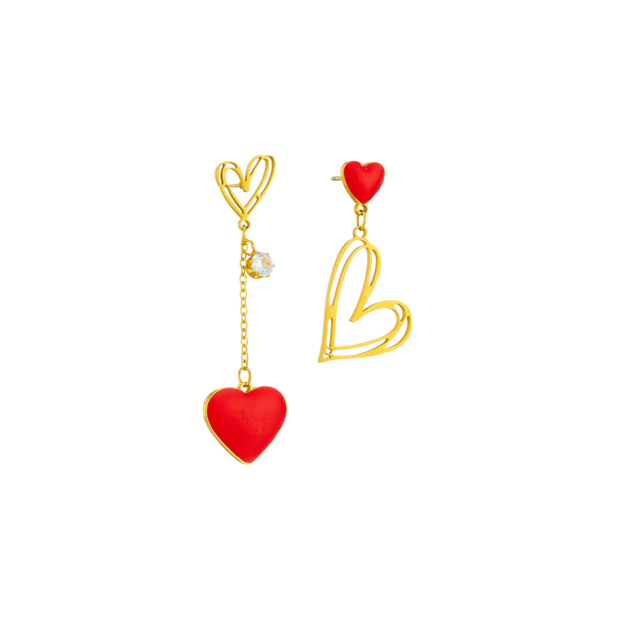 Pre Order:  Heart Cascade Dangling Earrings