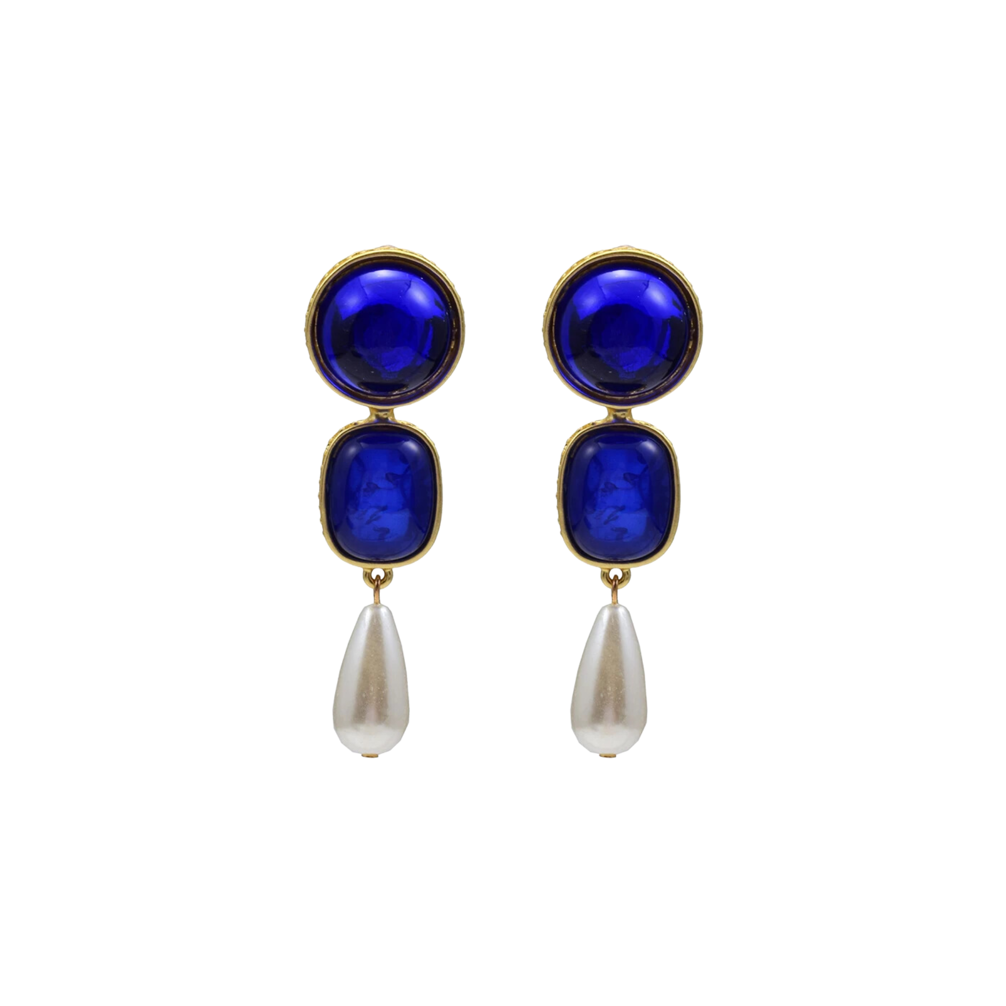 Pre Order:  Colored Resin Faux Pearl Earrings