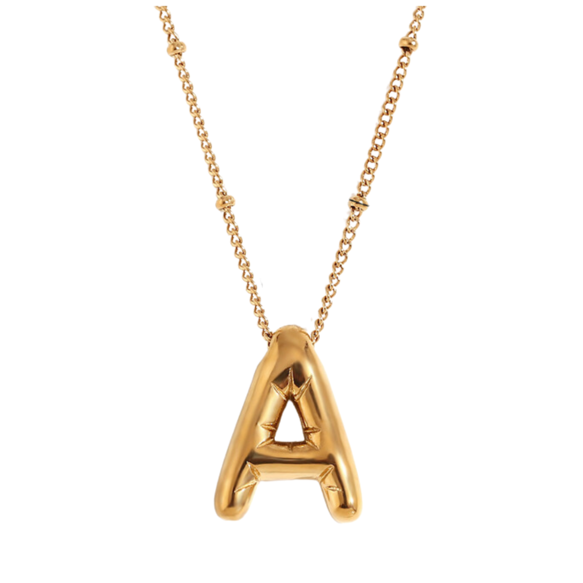 Pre Order:  Alphabet Pendant Plated Necklace