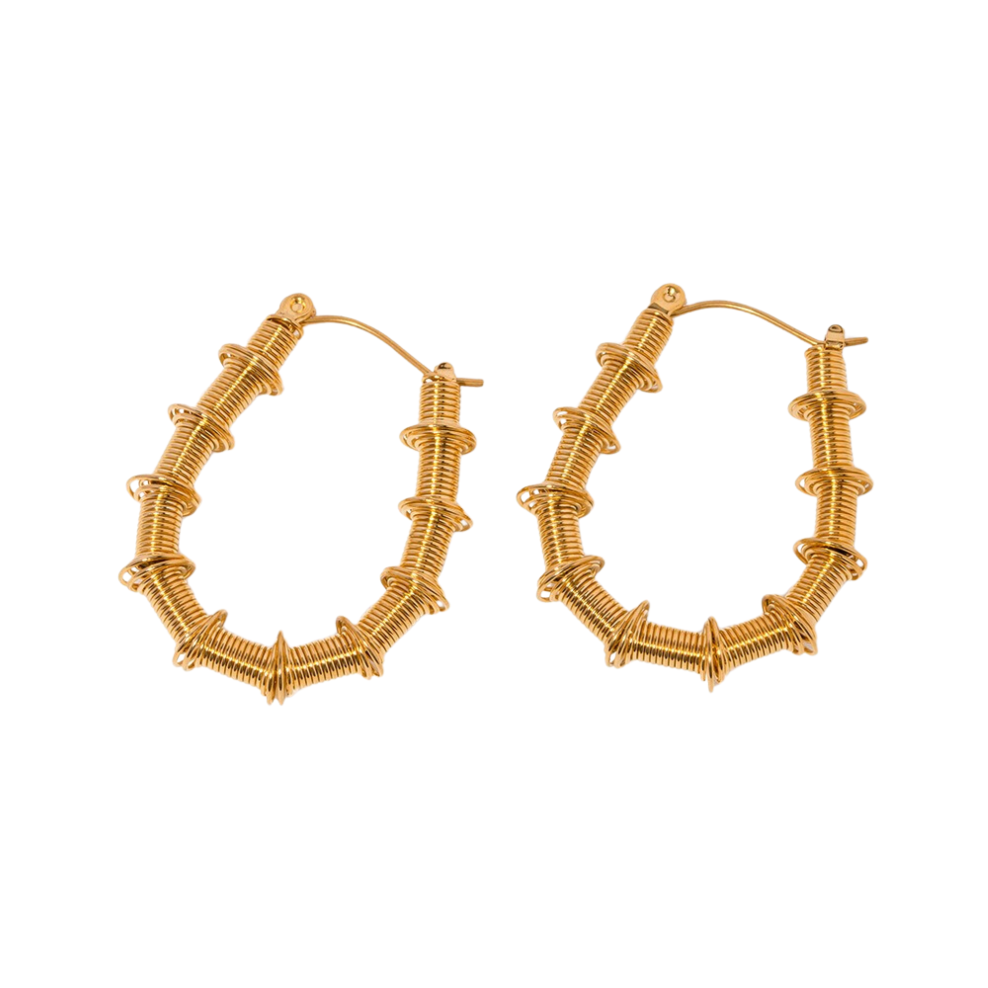 Pre Order:  U-Shaped Coil Gold Plated Earrings