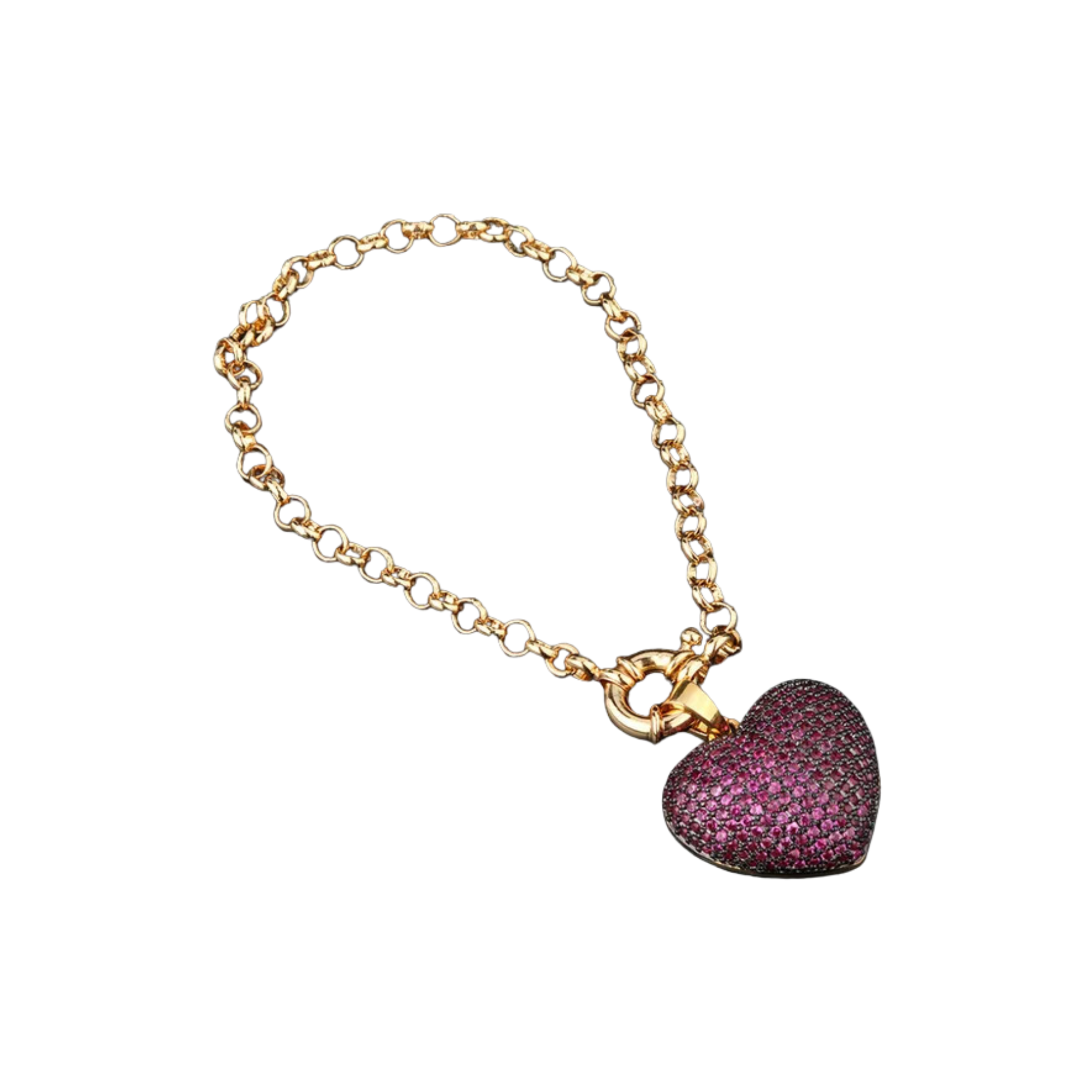 Pre Order:  Heart Micro-Set Zircon Plated Bracelet