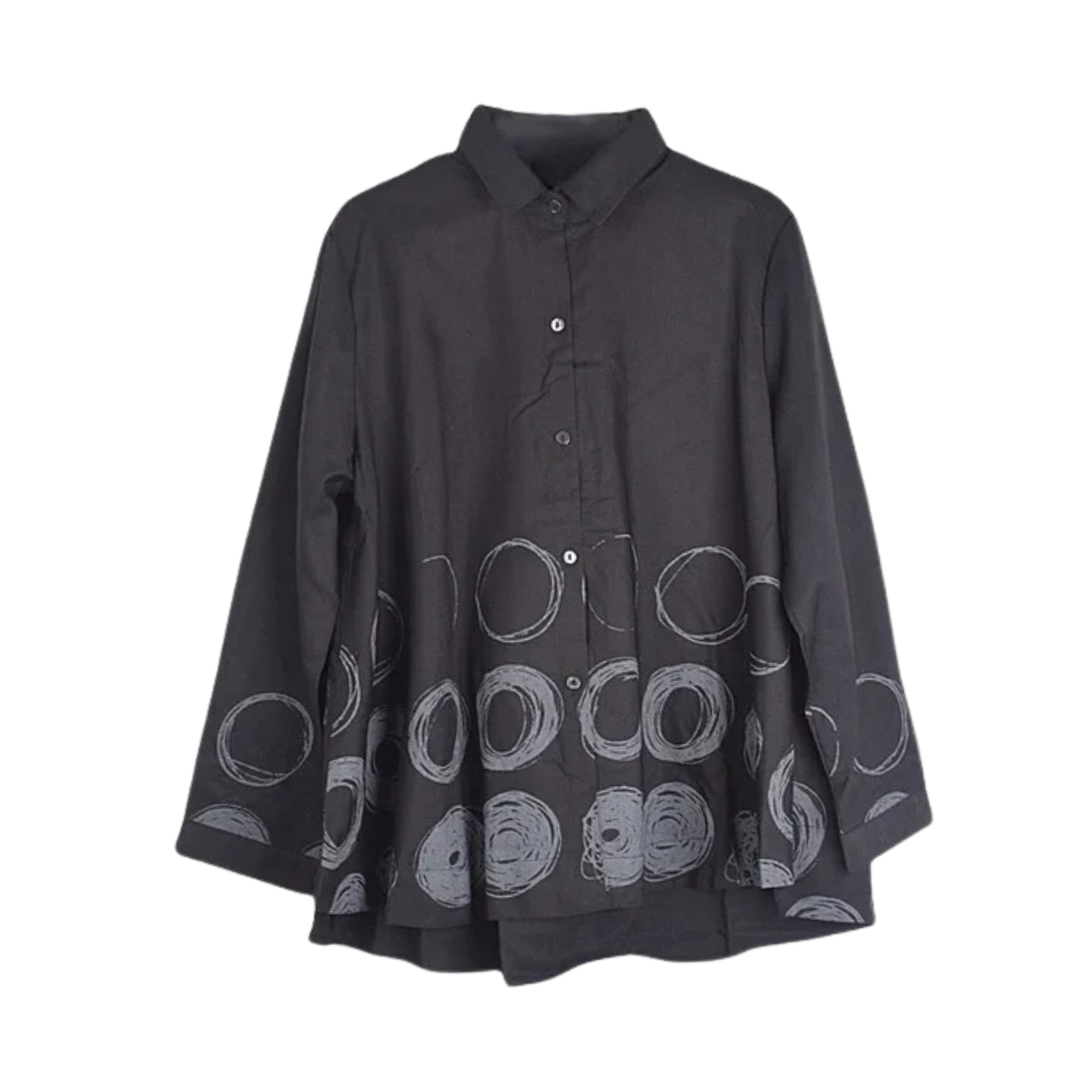 Dots Scribbles Loose Cotton Shirt