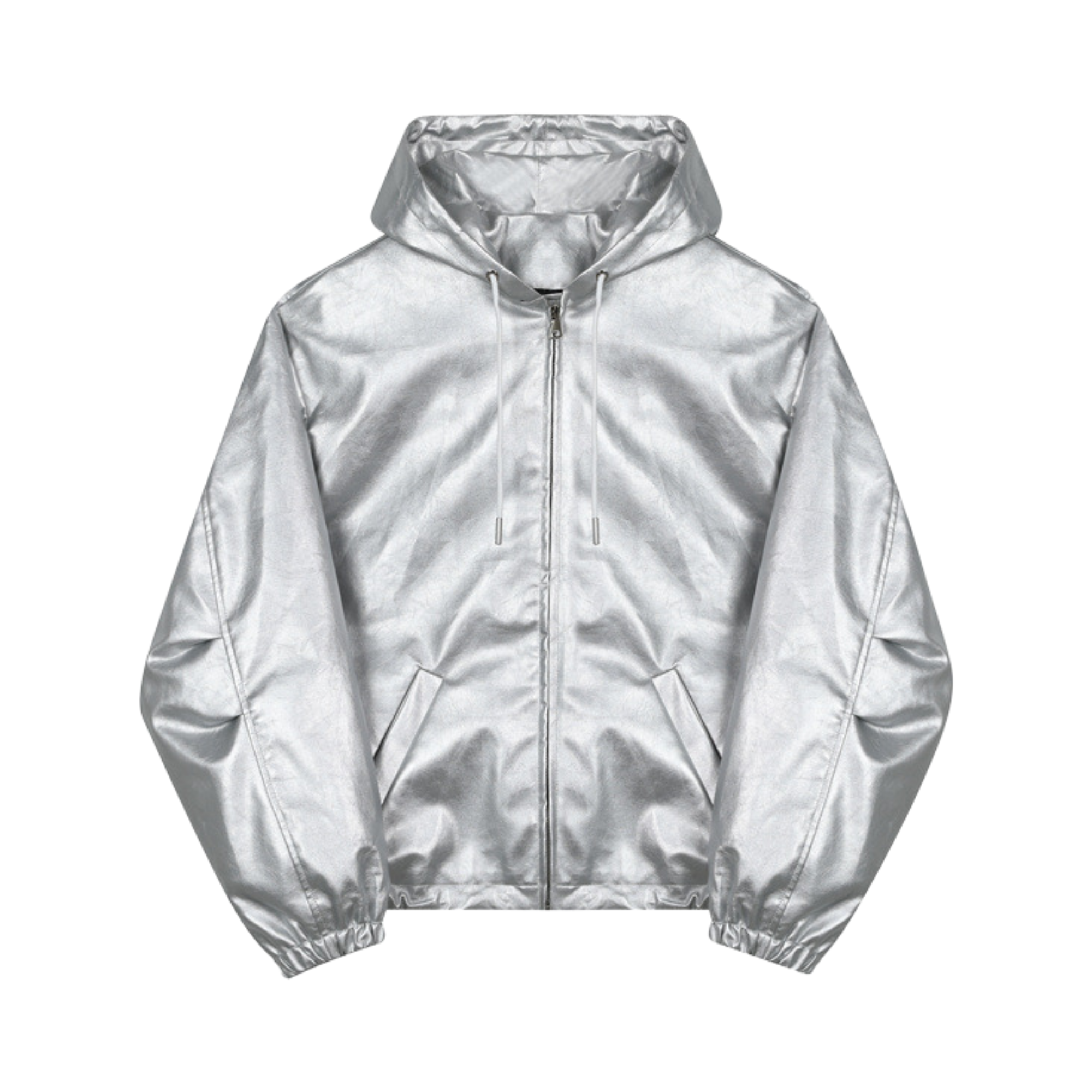 Pre Order:  Silver Hooded Zip-Up Jacket