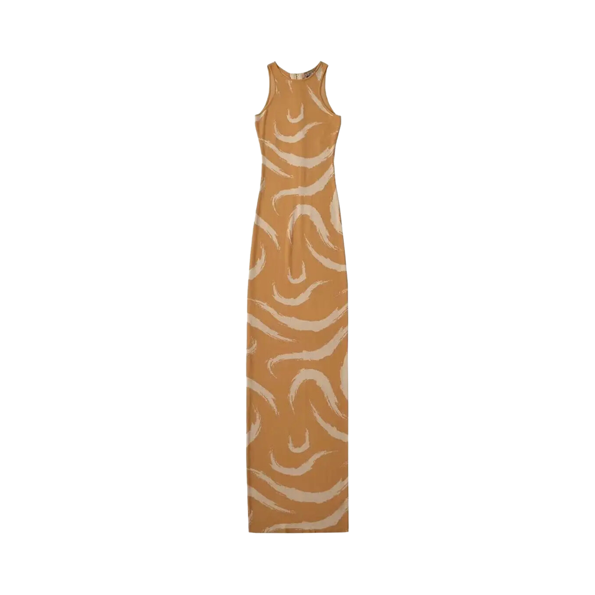 Pre Order:  Brush Strokes Sleeveless Maxi Dress