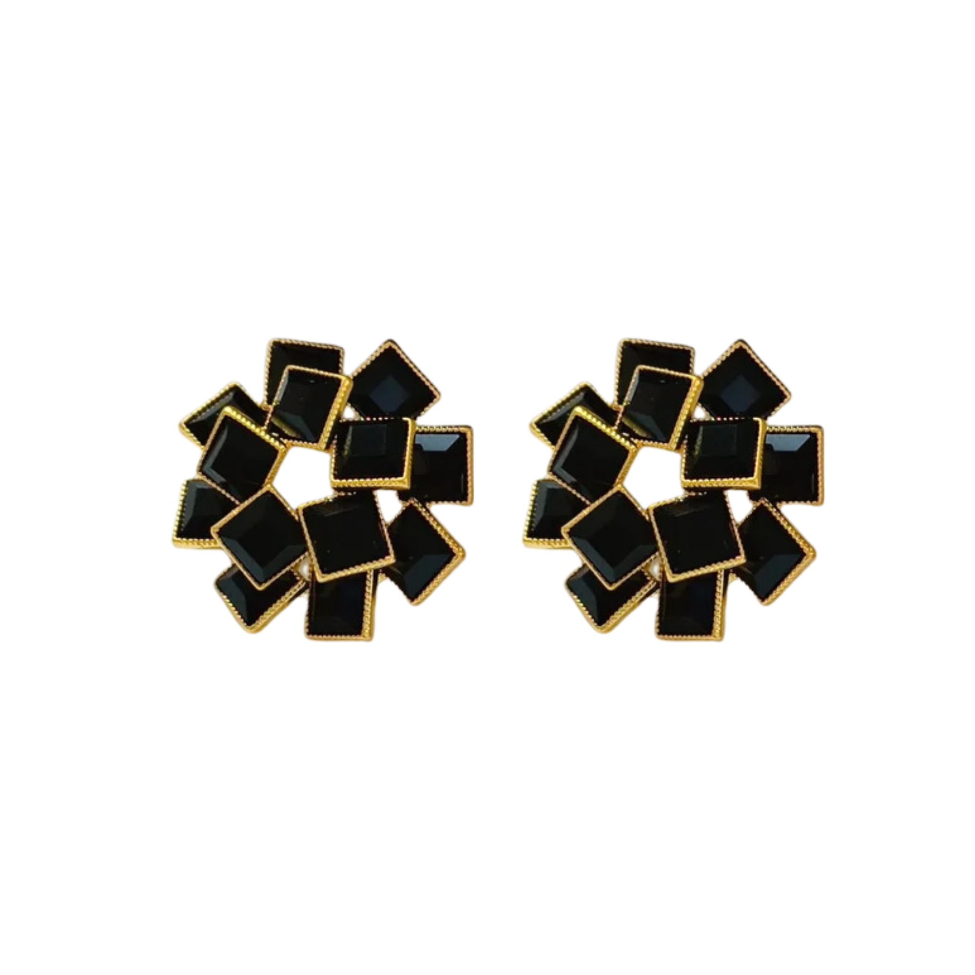 Pre Order:  Geometric Floral Stud Earrings