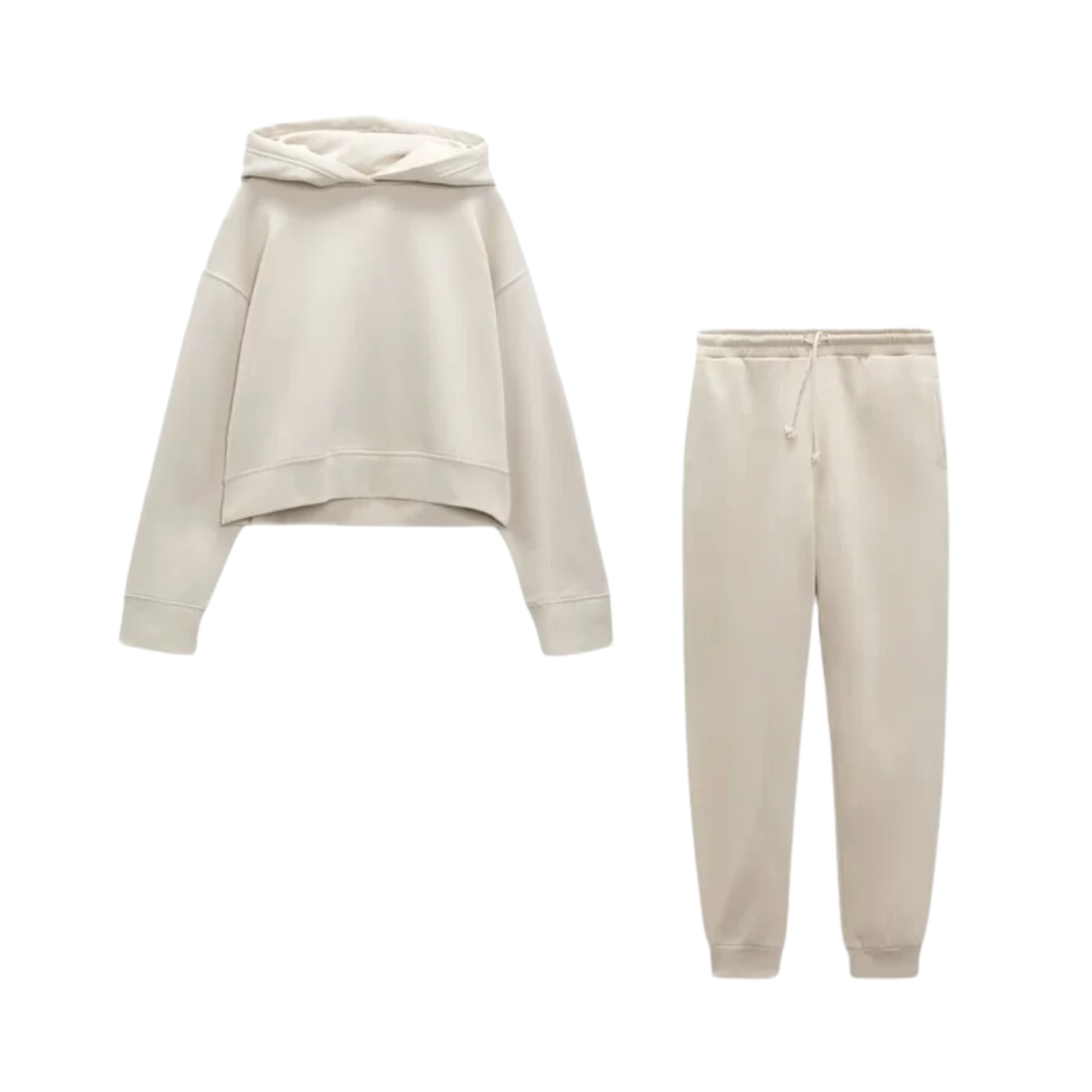 Pre Order:  Hooded Sweatshirt+Drawstring Pants Set