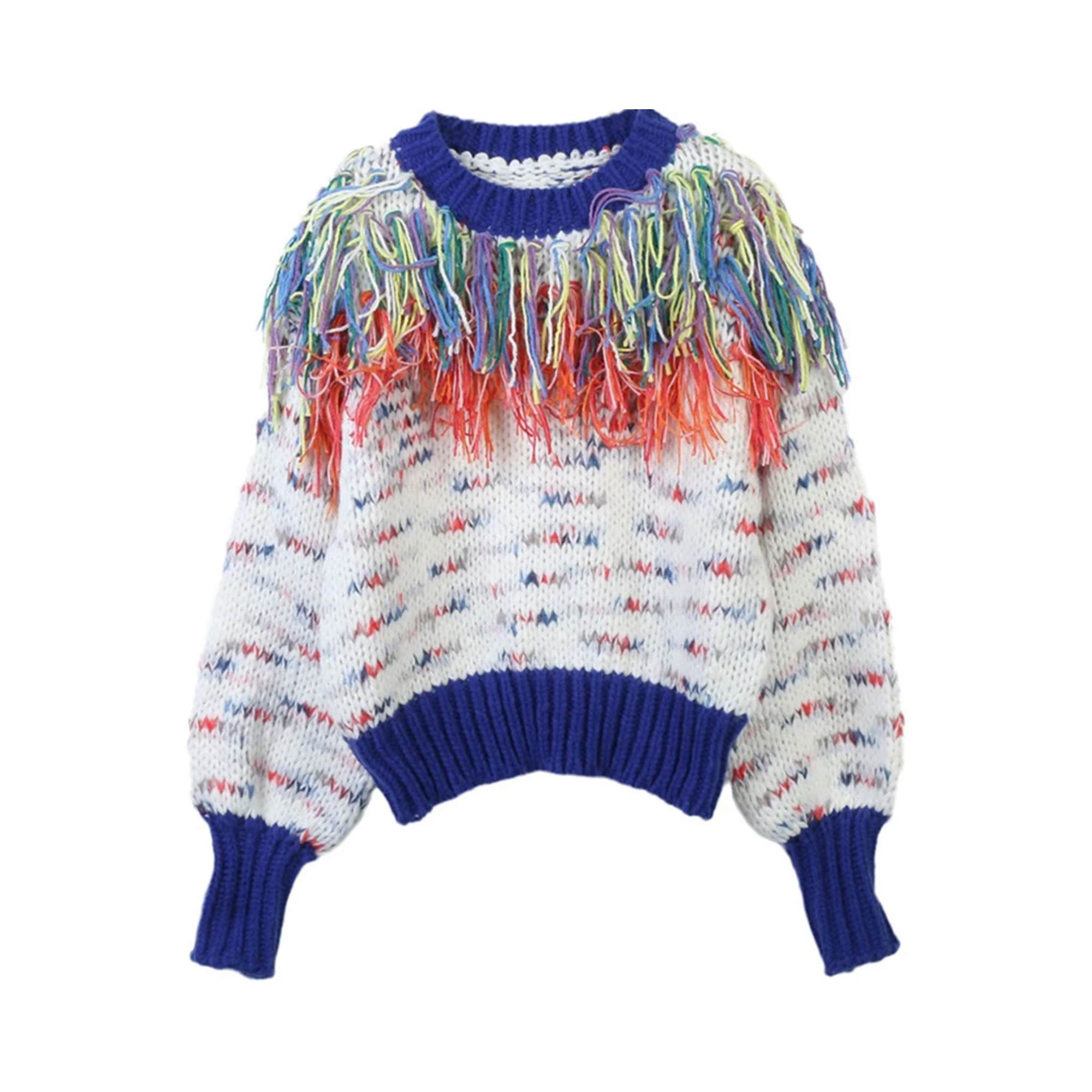 Pre Order:  Colorful Tassels Knit Sweater