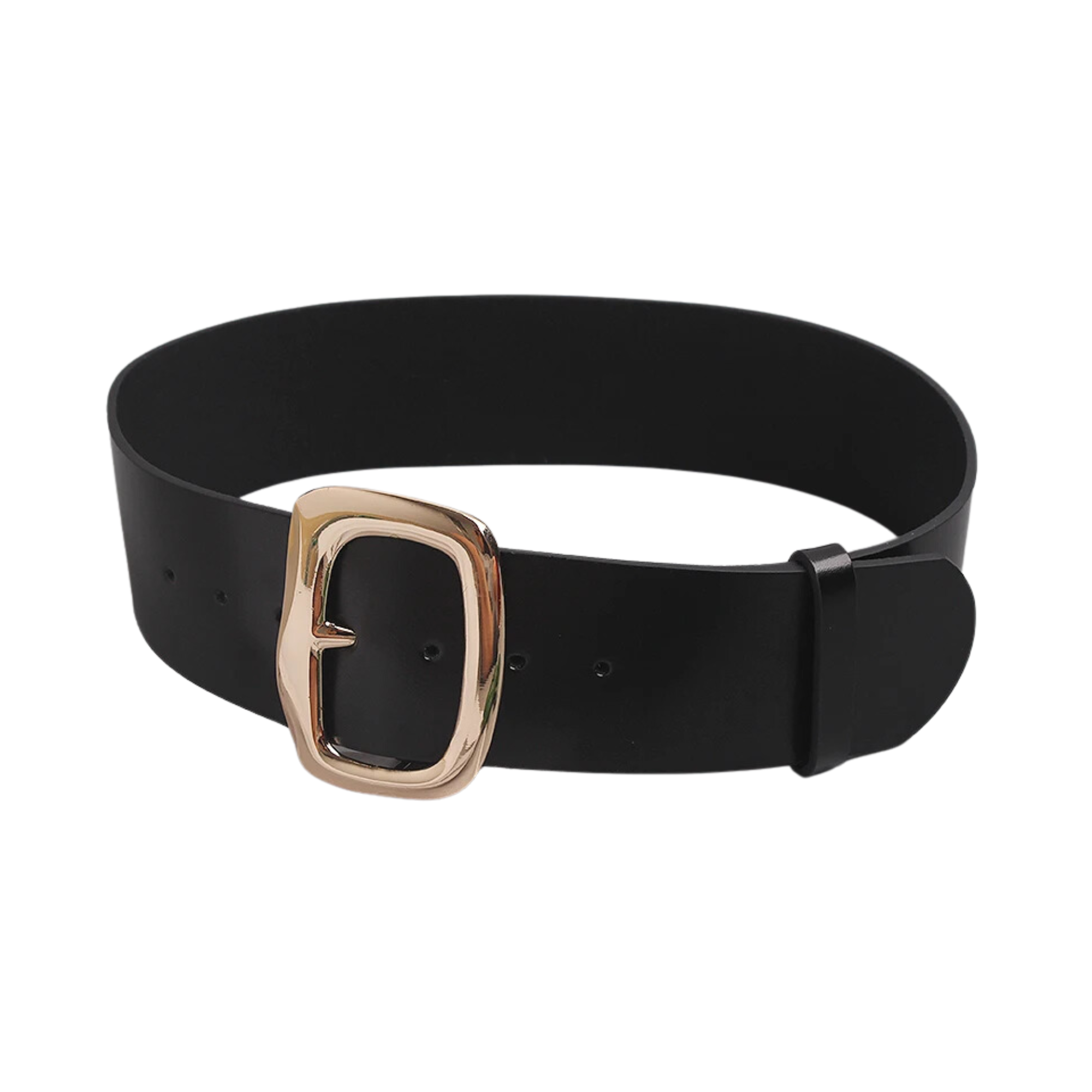 Pre Order:  Black Needle Buckle Leather Belt