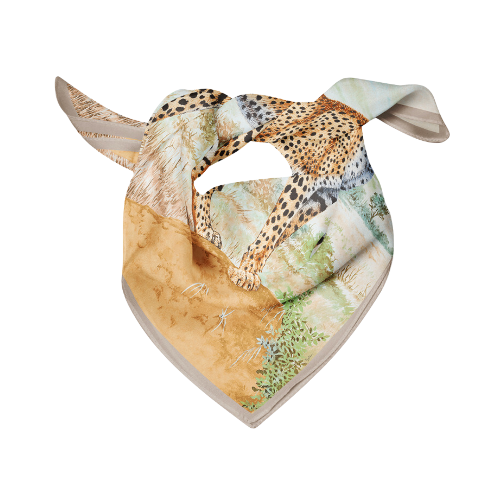 Grassland Leopard Square Scarf