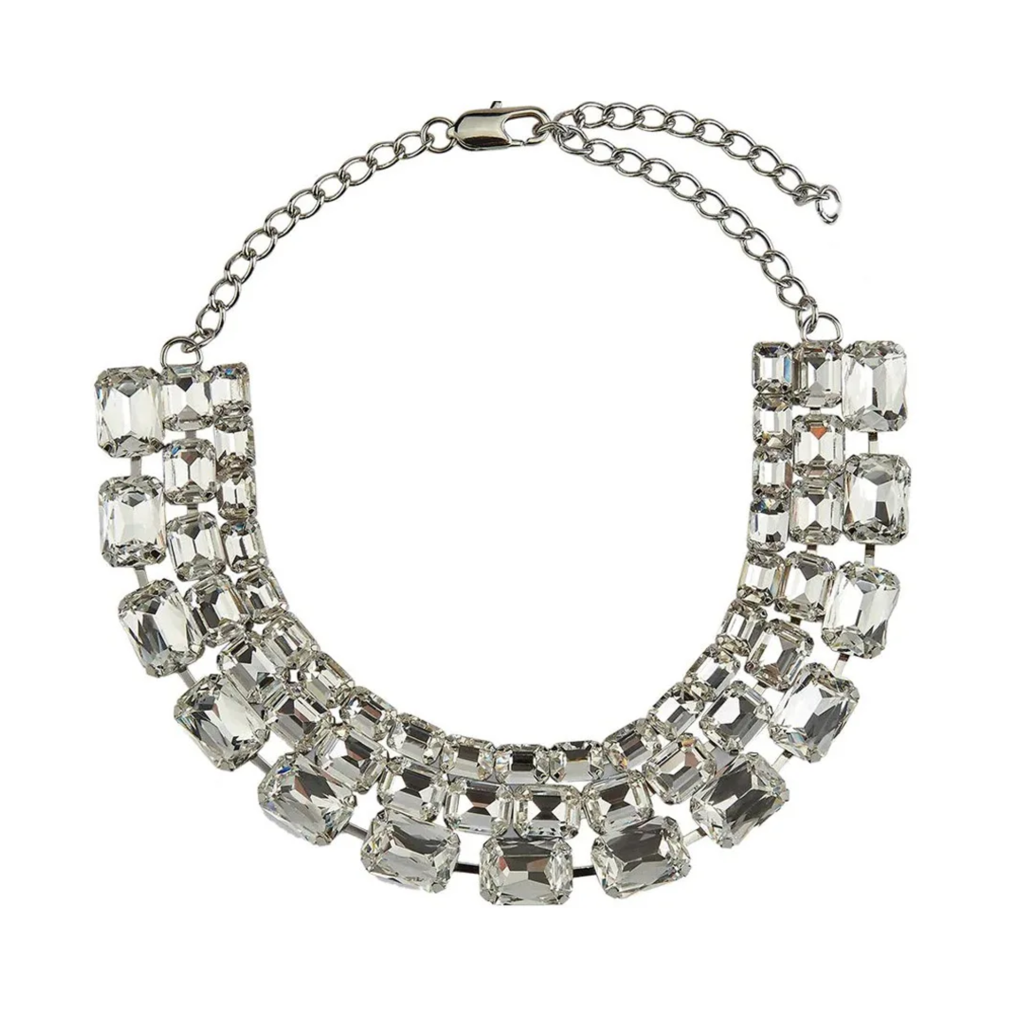 Pre Order:  Multi-Row Rhinestones Collar Necklace