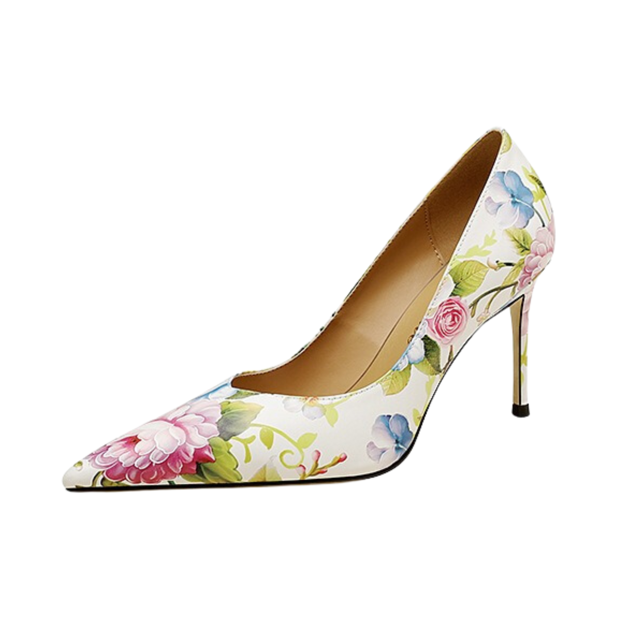 Pre Order:  Floral Garden Leather Stilettos