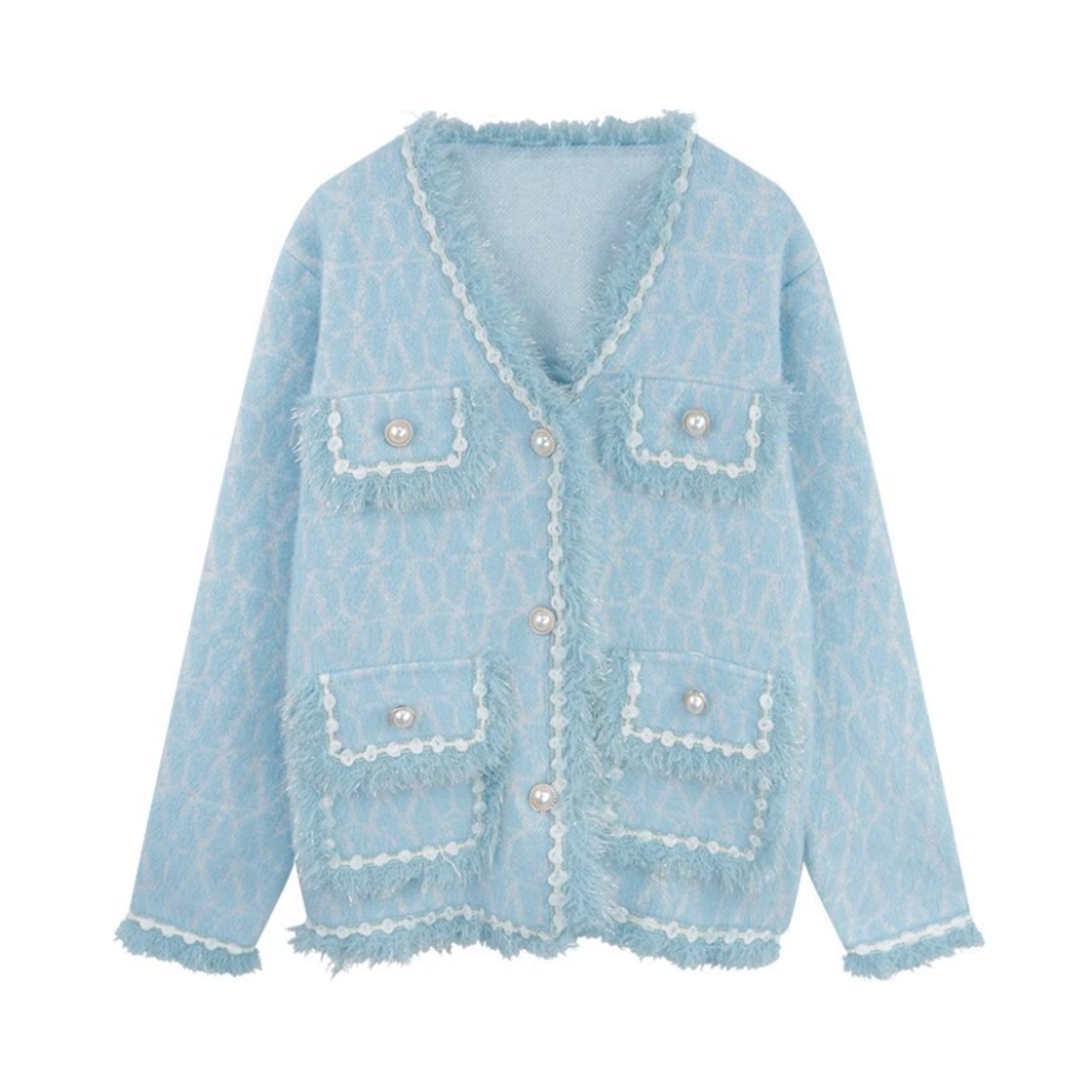 Pre Order:  Beaded Faux Fur Lined Cardigan