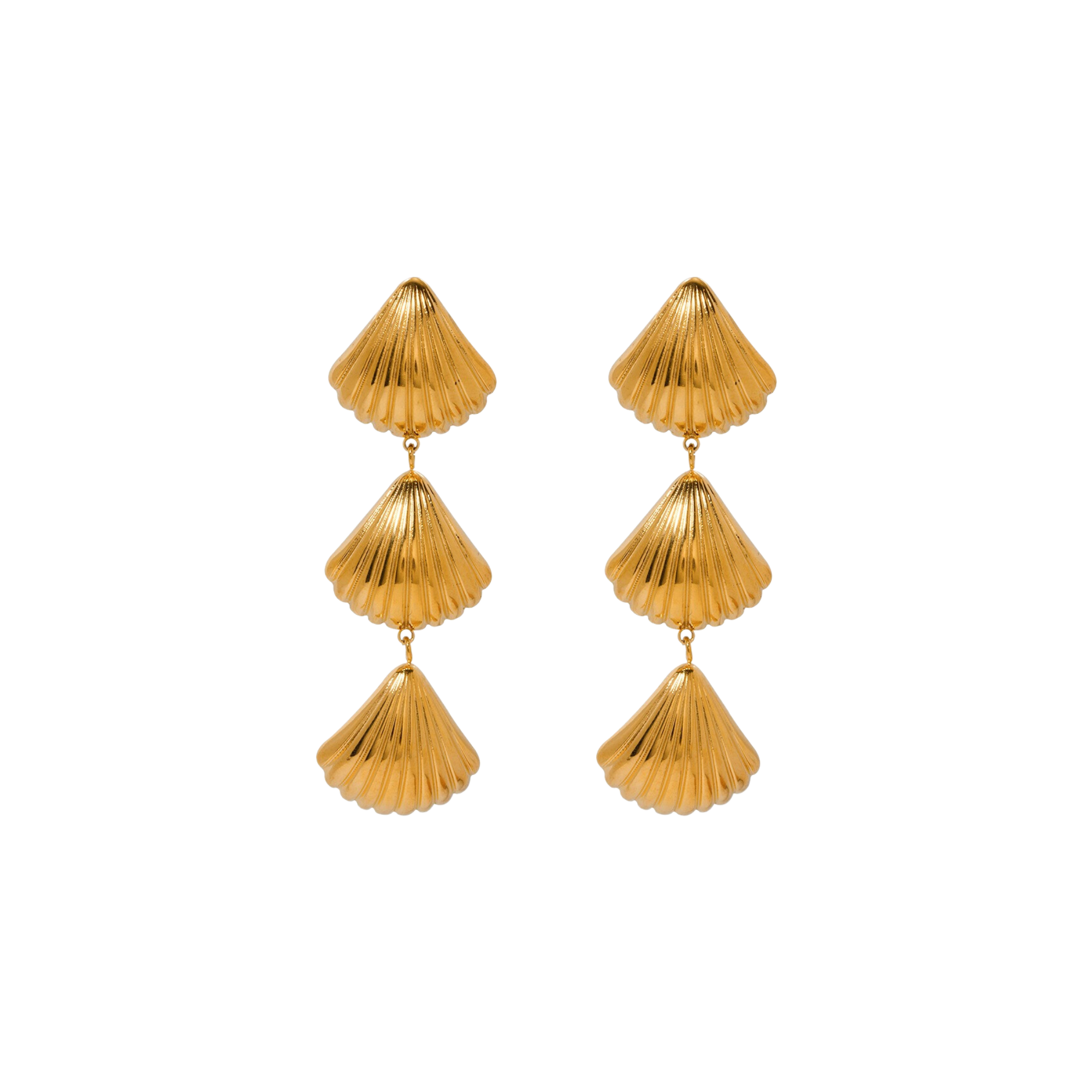 Pre Order:  Three Tier Shells Dangling Earrings