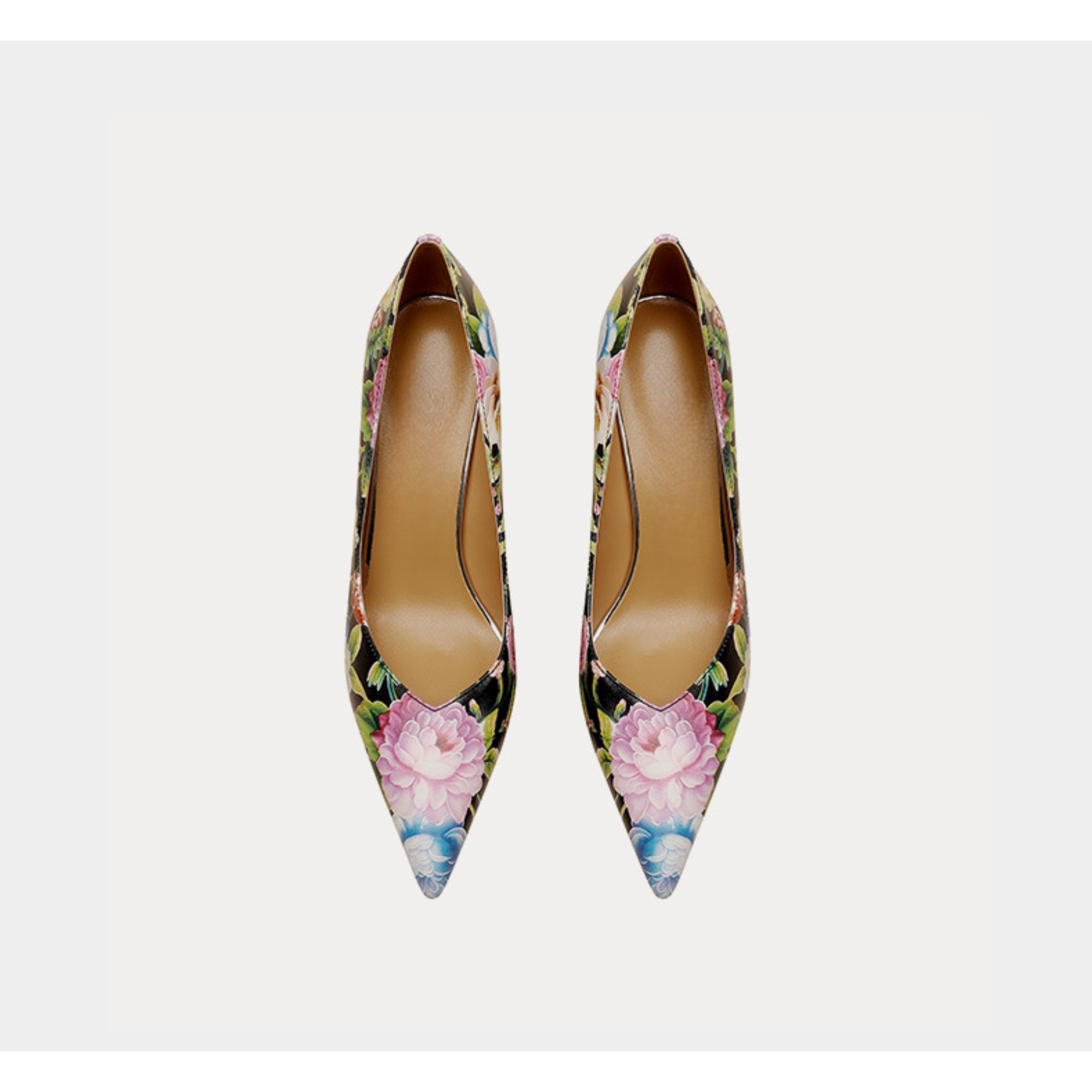 Pre Order:  Floral Garden Leather Stilettos