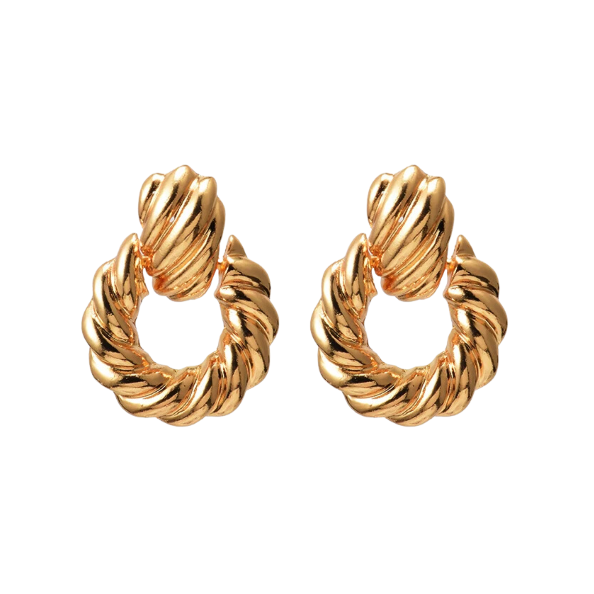 Pre Order:  Twisted Hoops Drop Stud Earrings