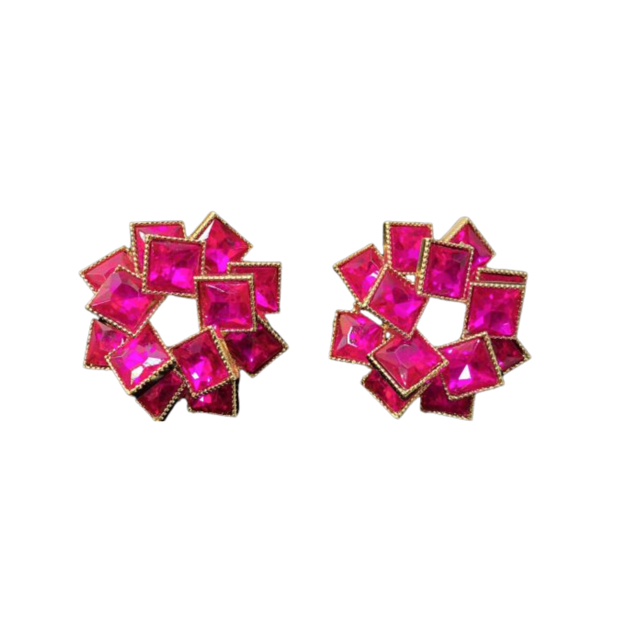 Pre Order:  Geometric Floral Stud Earrings