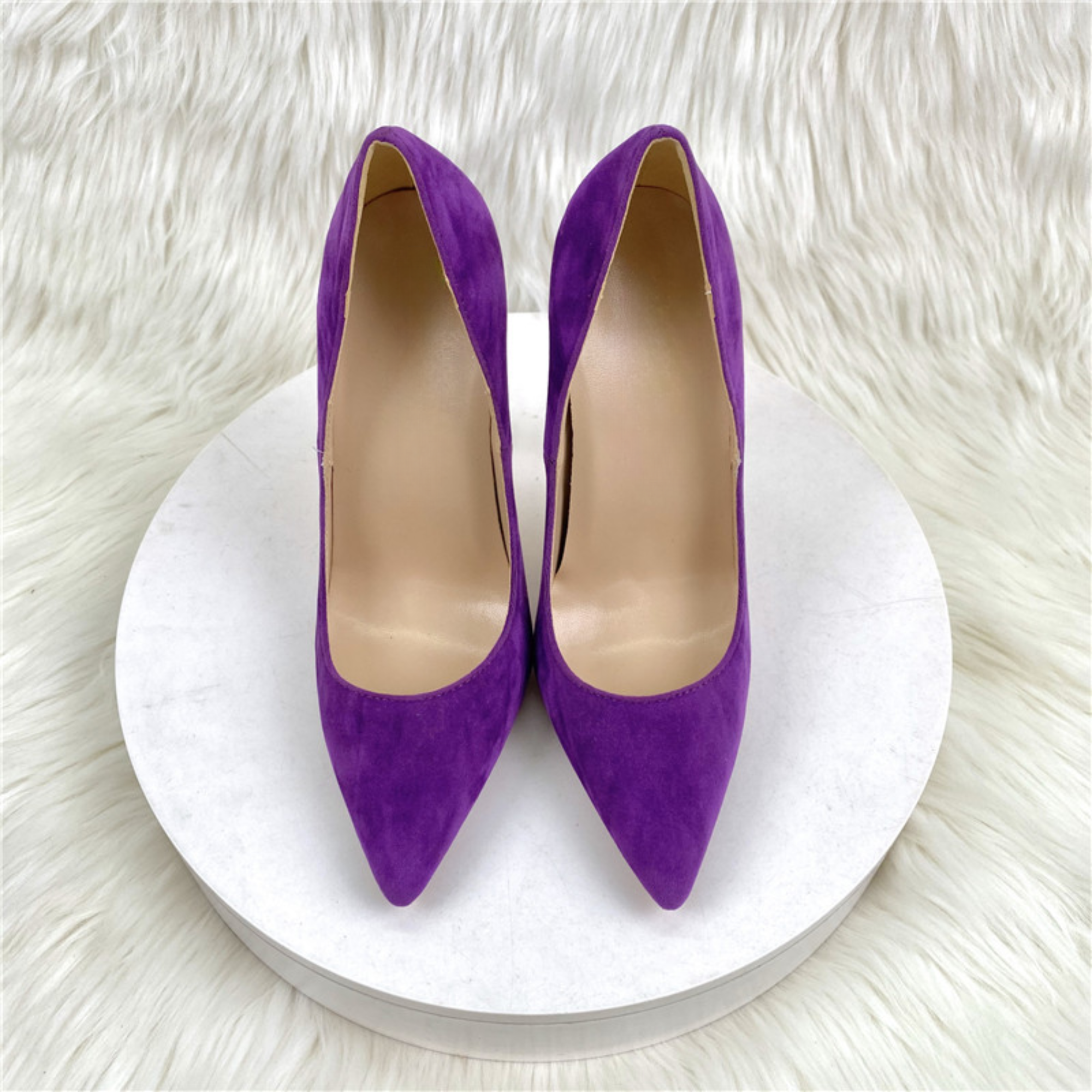 Pre Order:  Purple Suede Pointed Stilettos