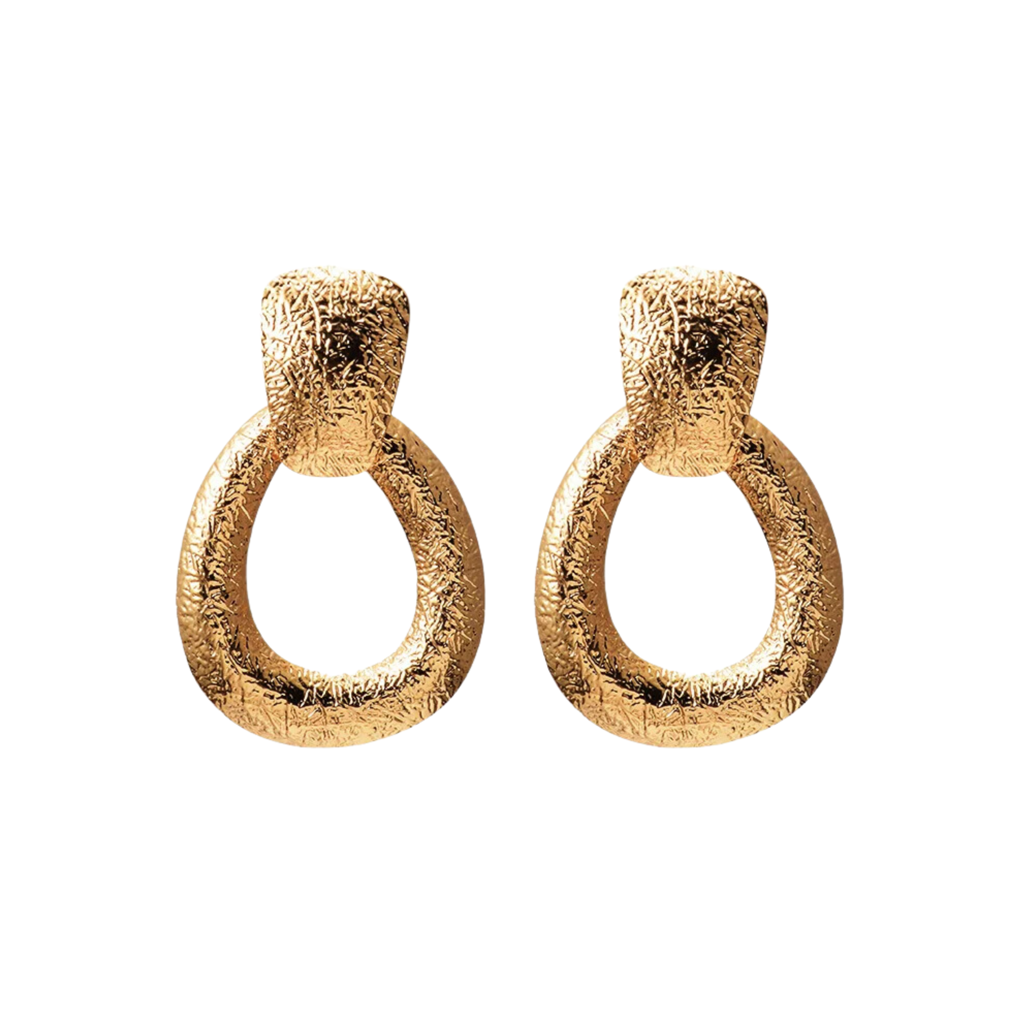 Pre Order:  Textured Dangling Hoops Earrings