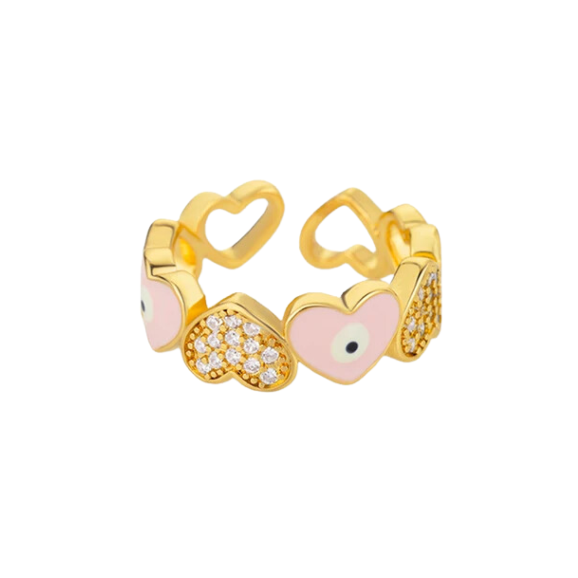 Pre Order:  Hearts Link Open Adjustable Rings