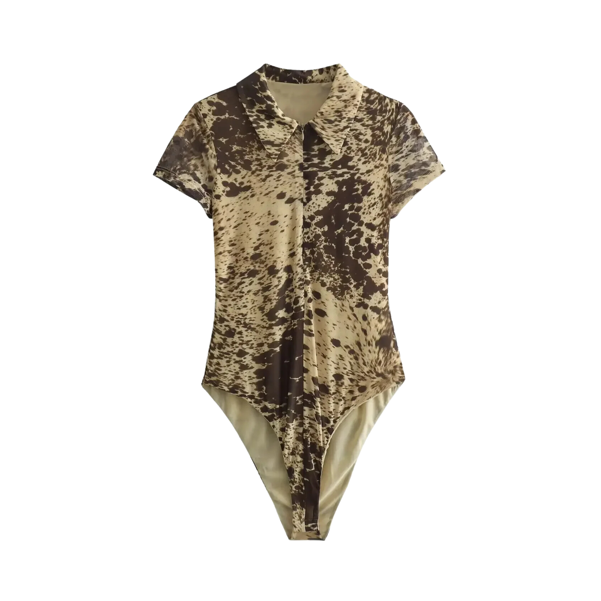 Pre Order:  Animal Print Short Sleeves Bodysuit