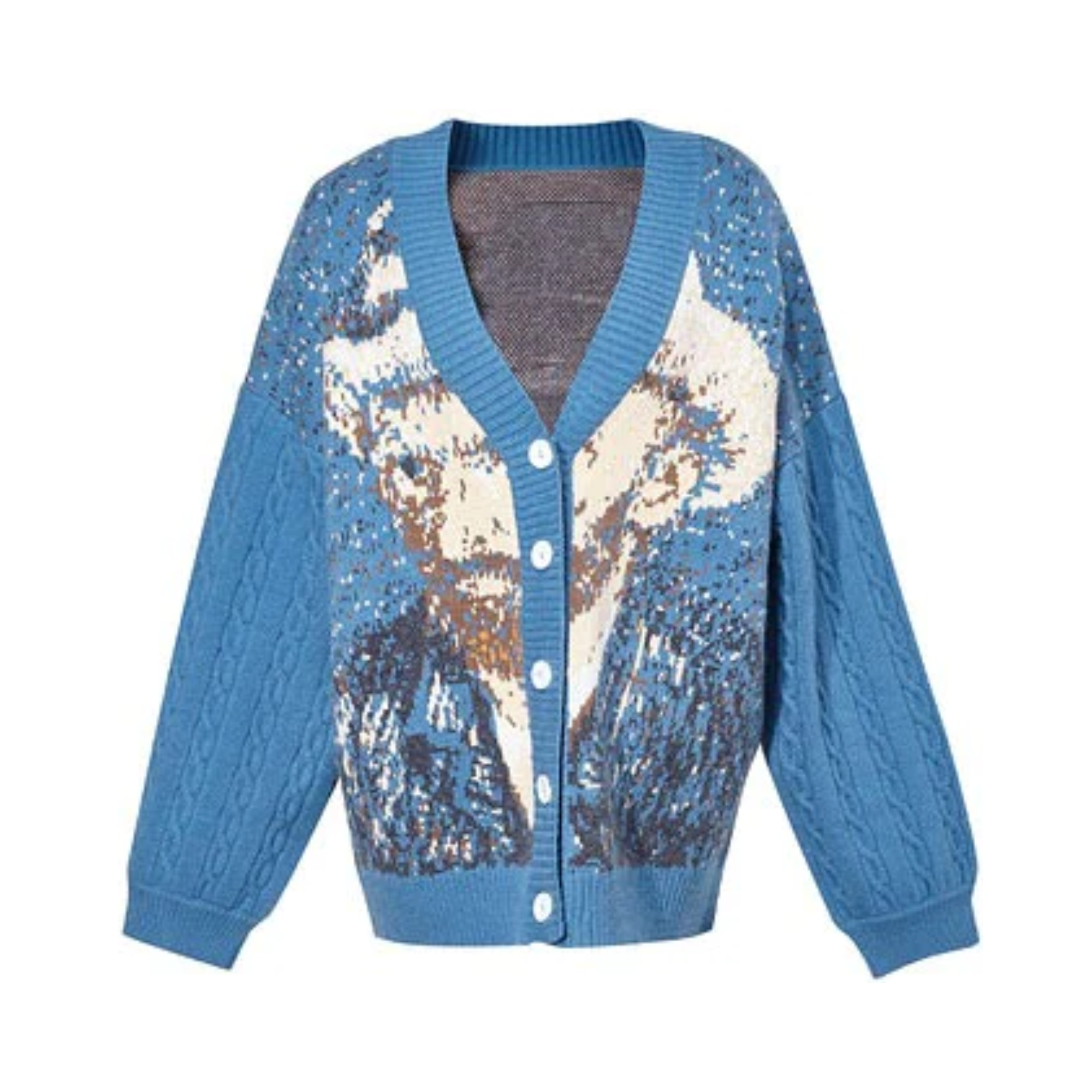 Van Gogh Art Knit Cardigan