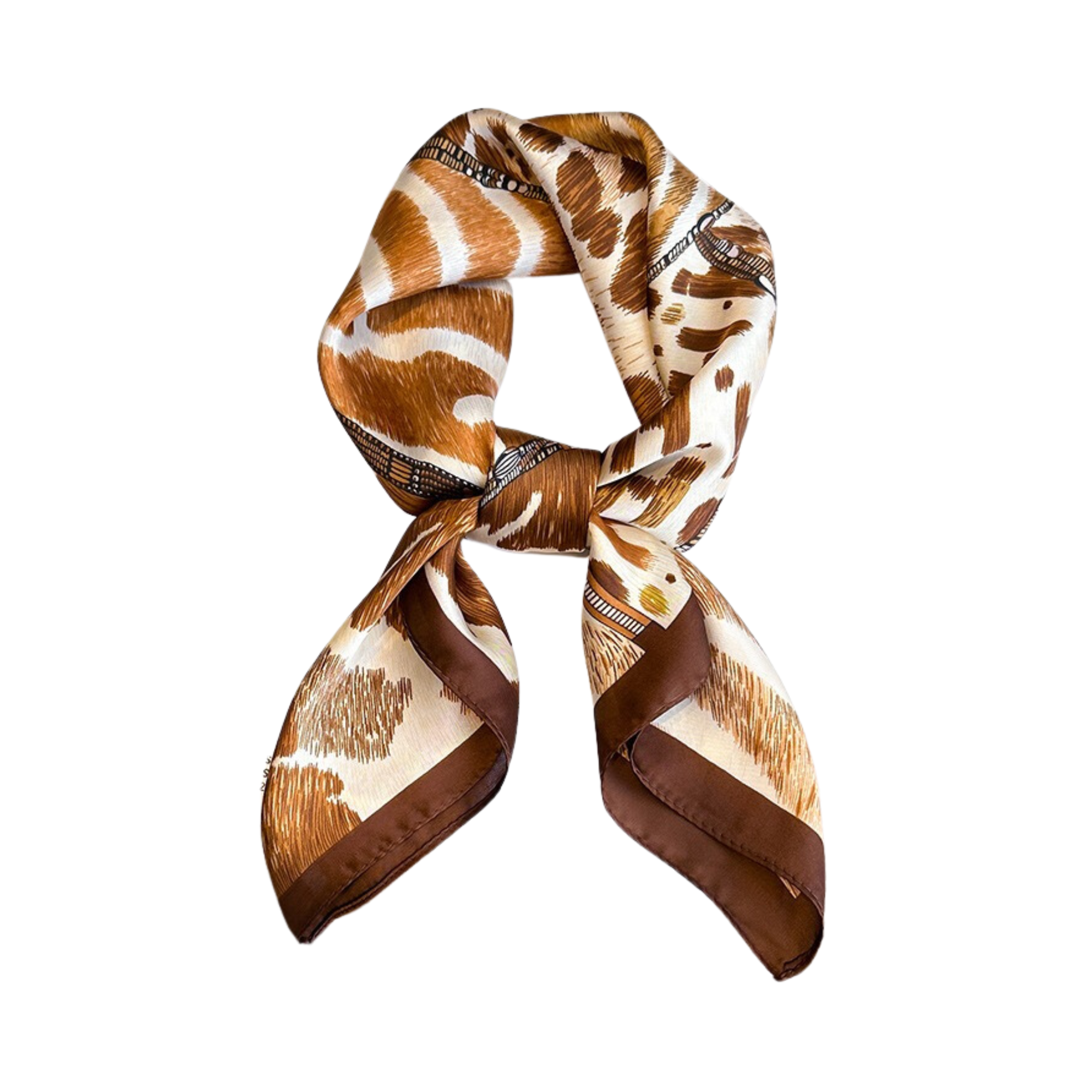 Leopard Print Square Scarf