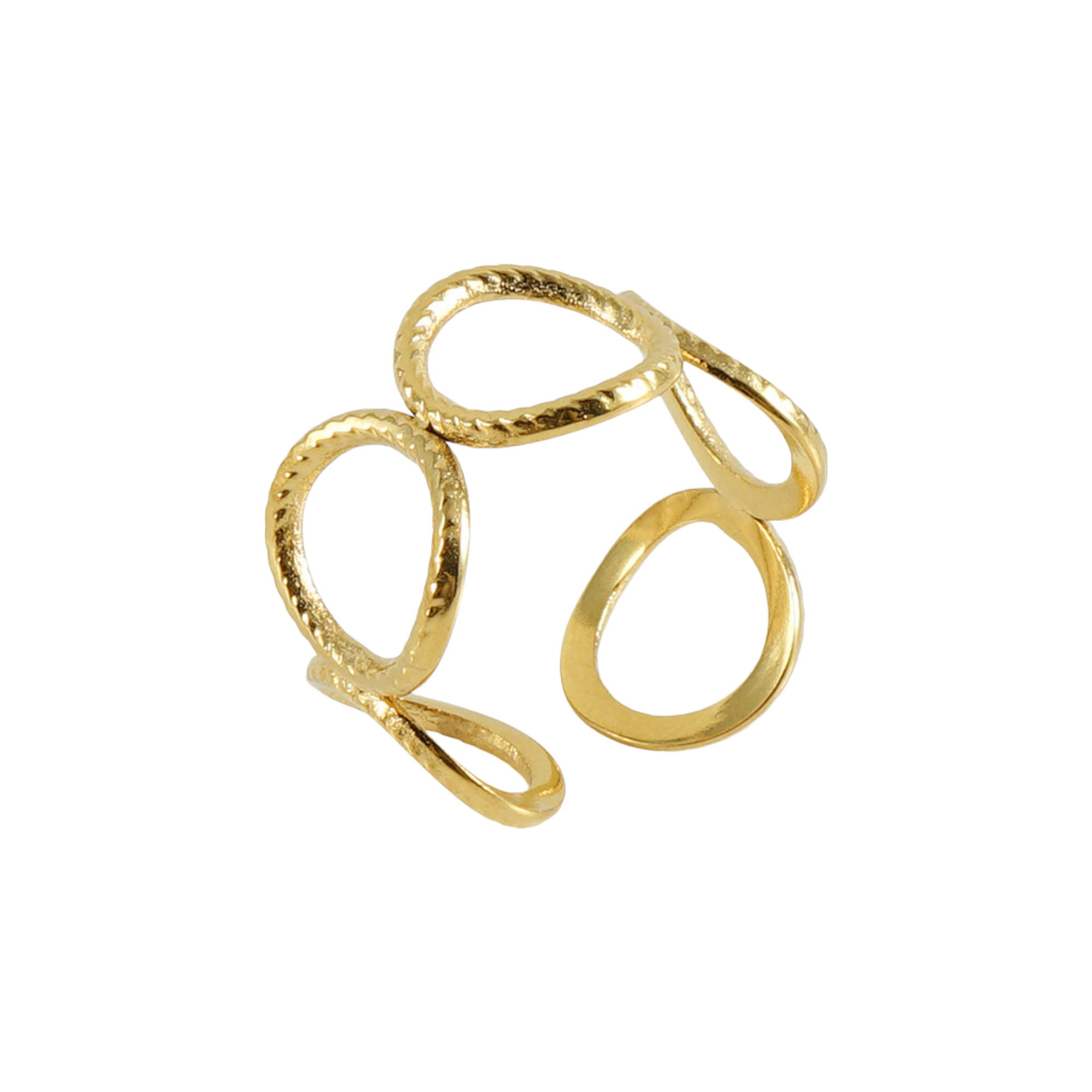 Pre Order:  Hoops Link Titanium Steel Ring