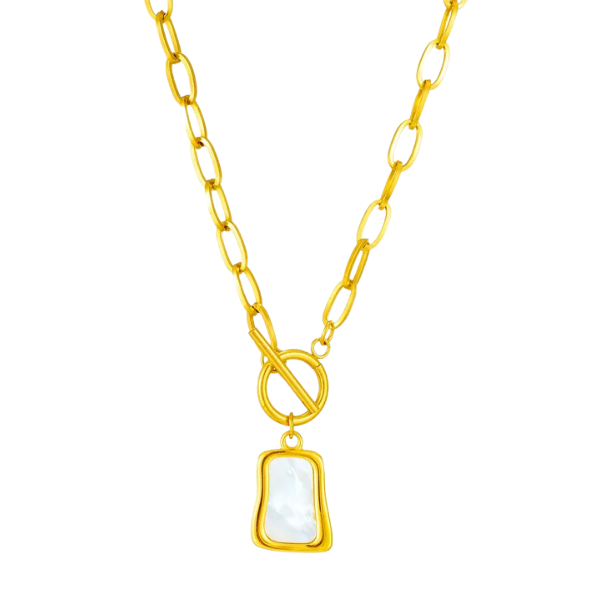 Pre Order:  Oyster Pendant Chain Link Necklace