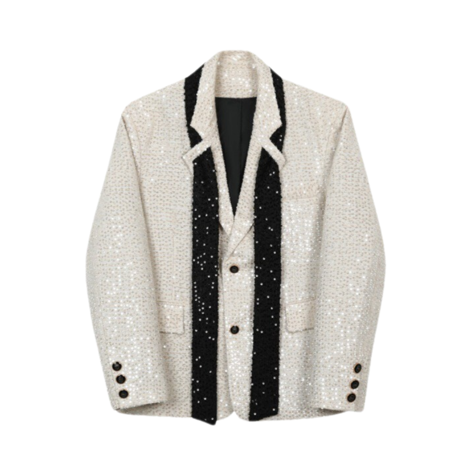 Pre Order:  Glitzy Sequined Sash Lapel Blazer